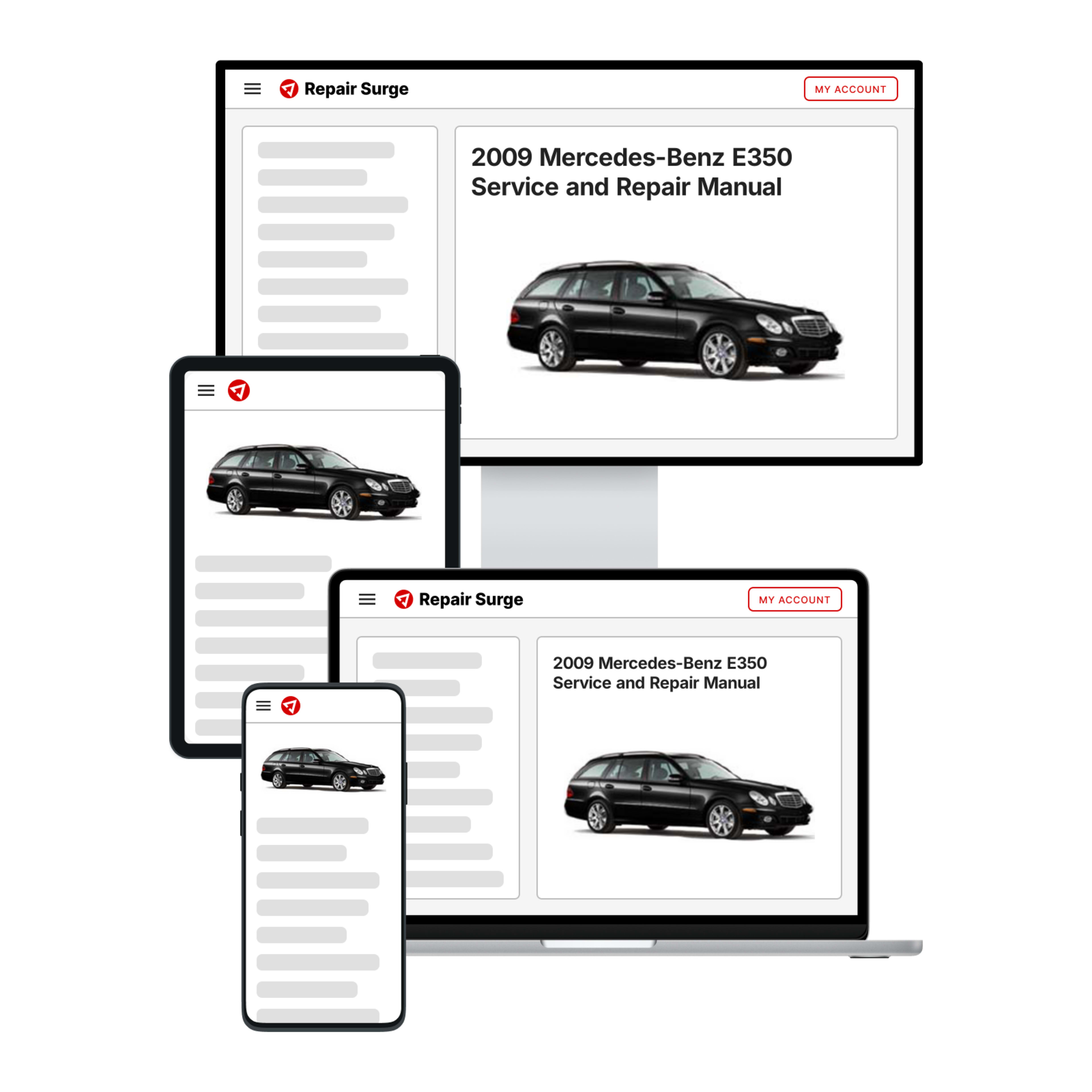 2009 Mercedes-Benz E350 service and repair manual hero image