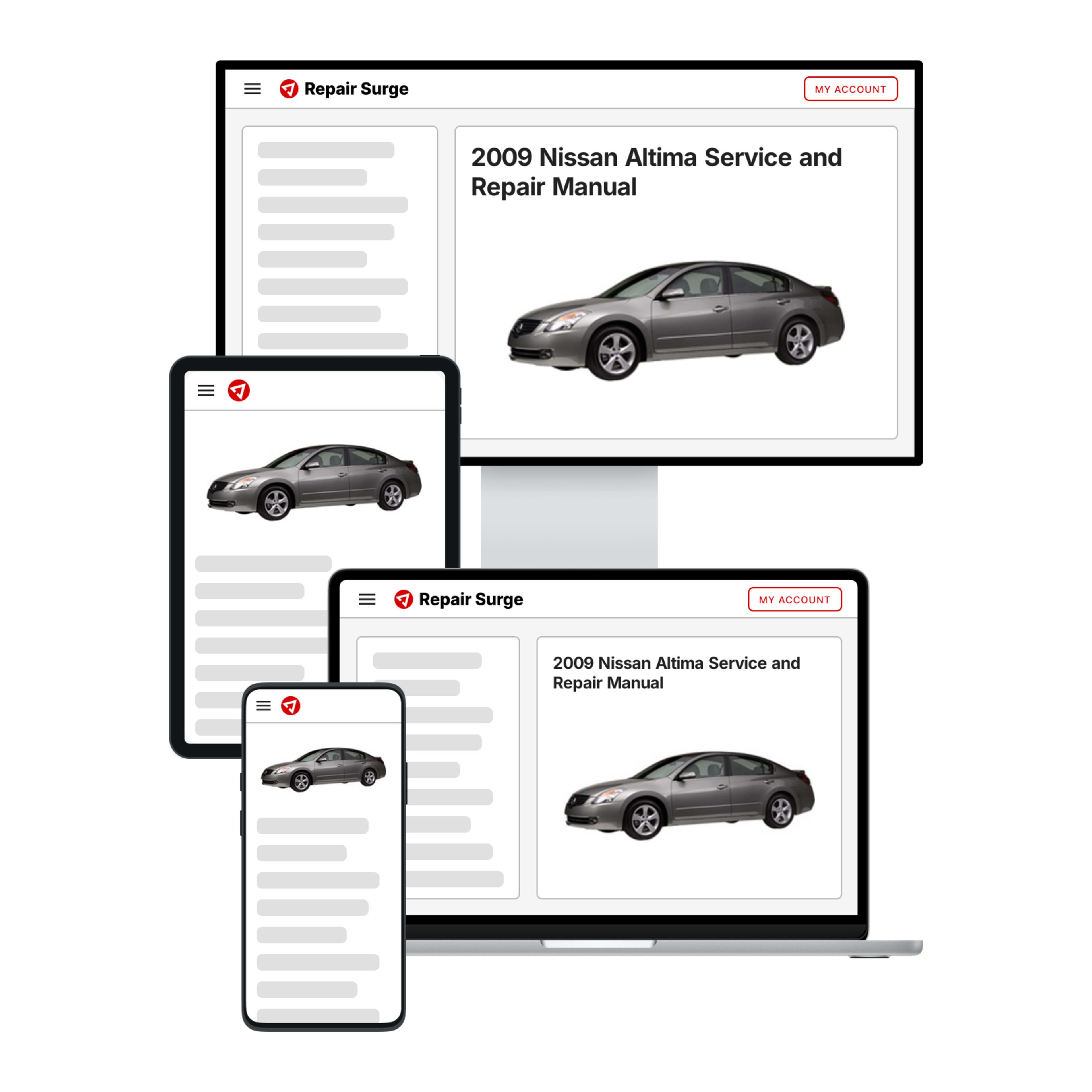 2009 Nissan Altima service and repair manual hero image