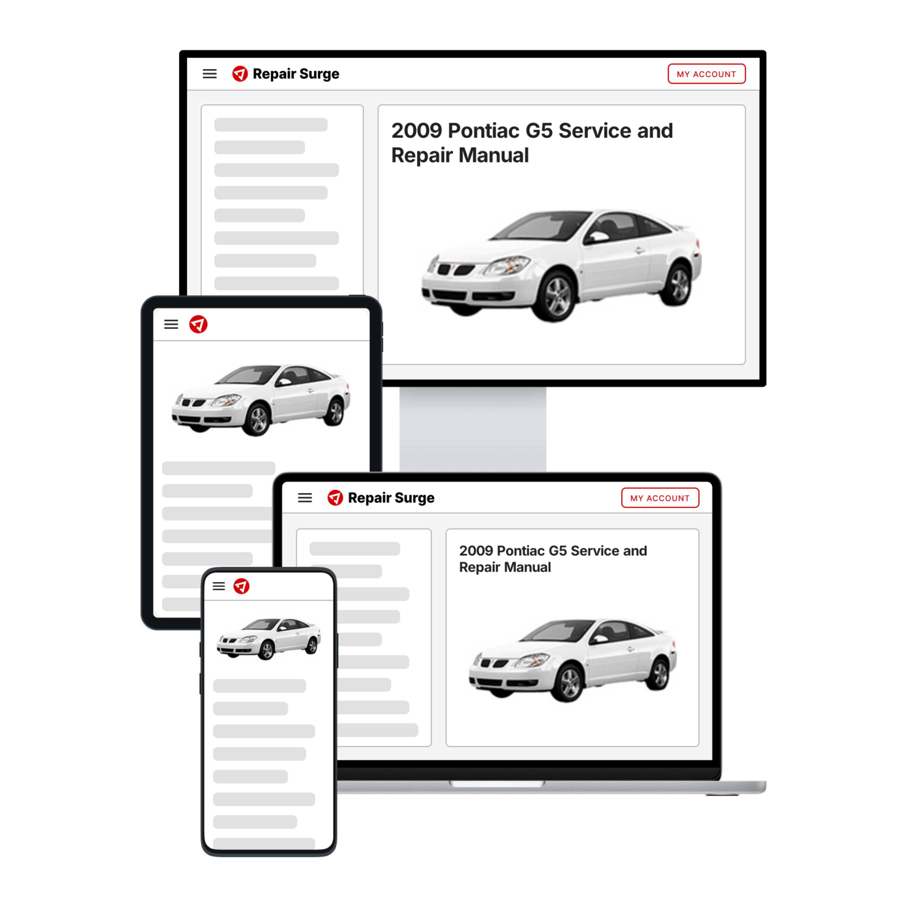2009 Pontiac G5 service and repair manual hero image