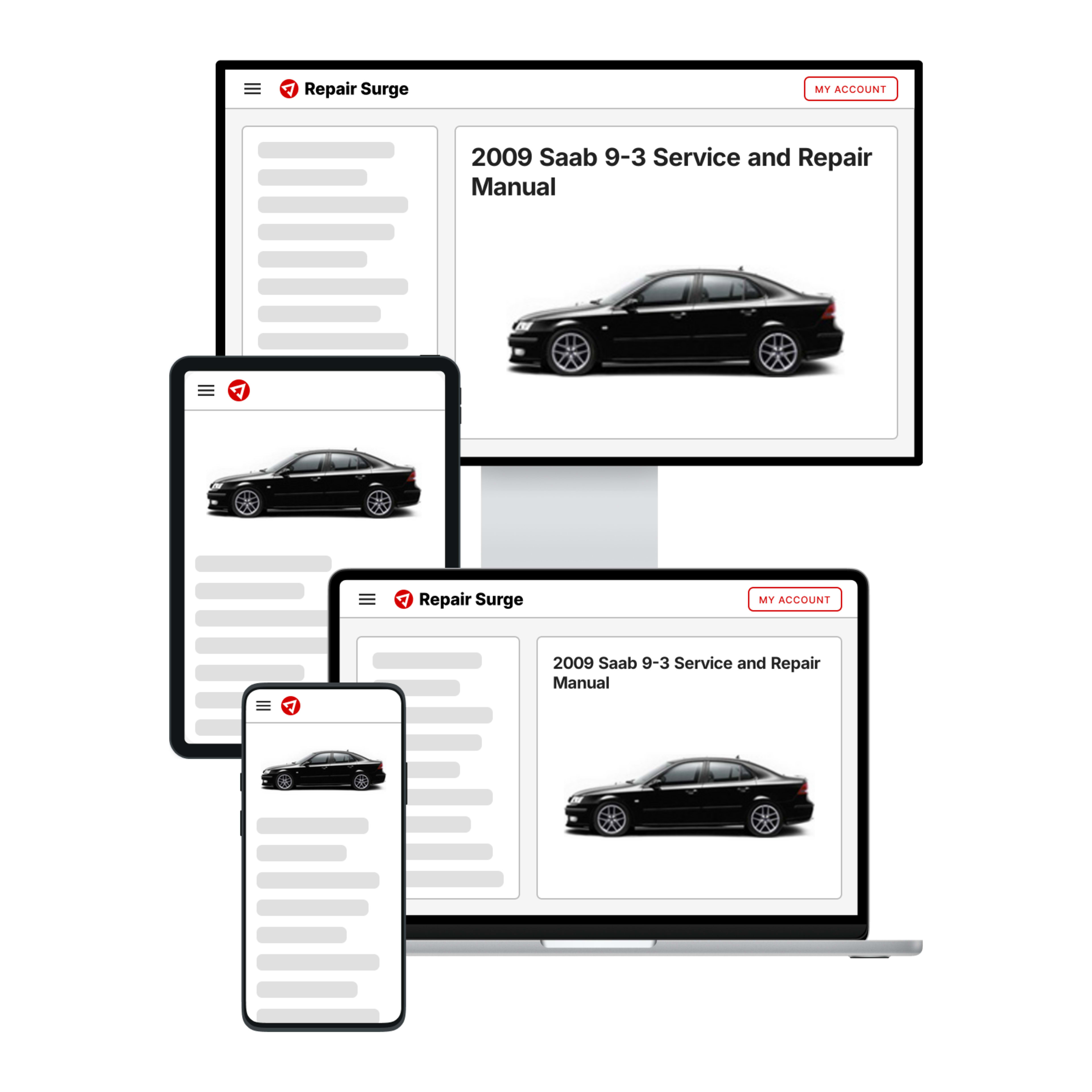 2009 Saab 9-3 service and repair manual hero image