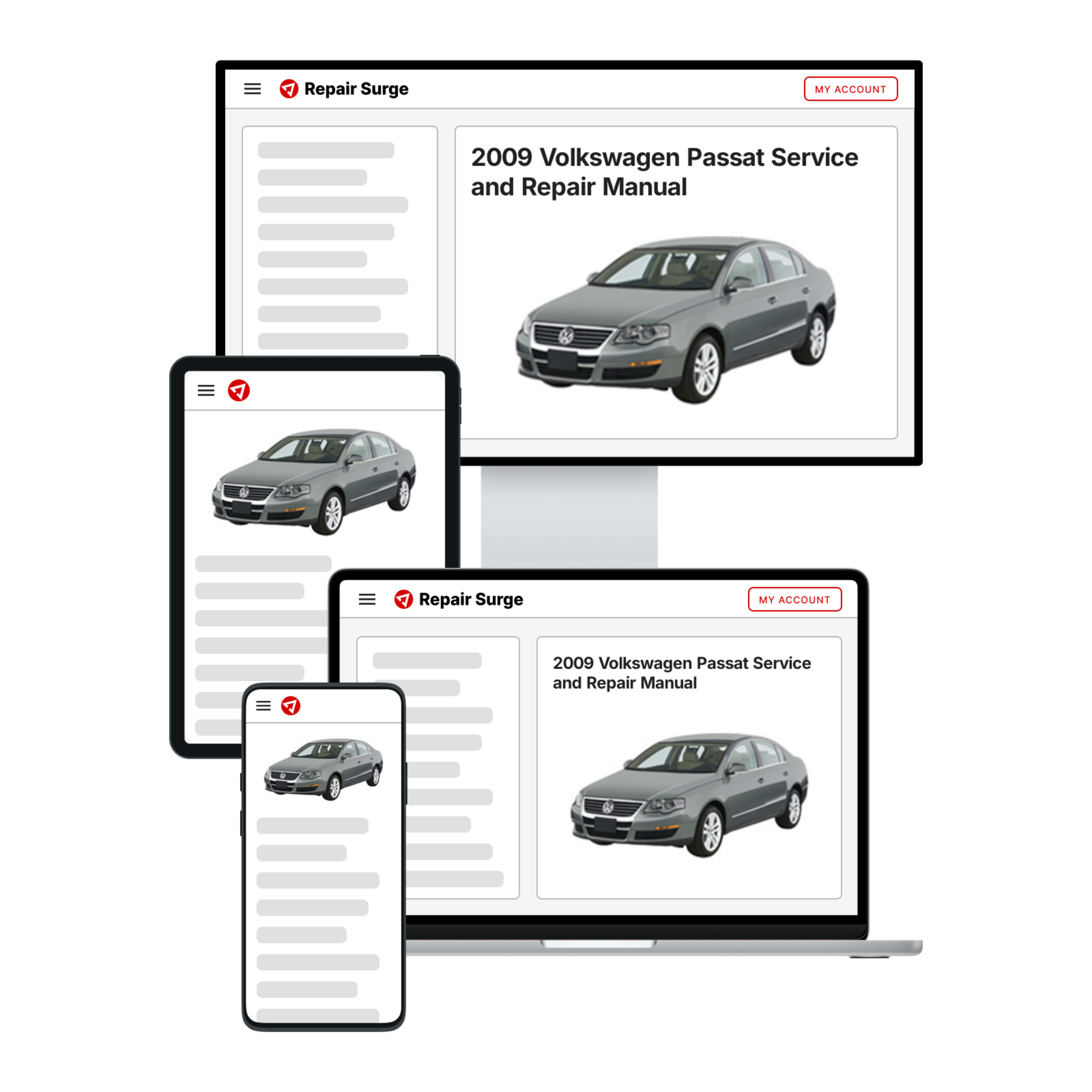 2009 Volkswagen Passat service and repair manual hero image