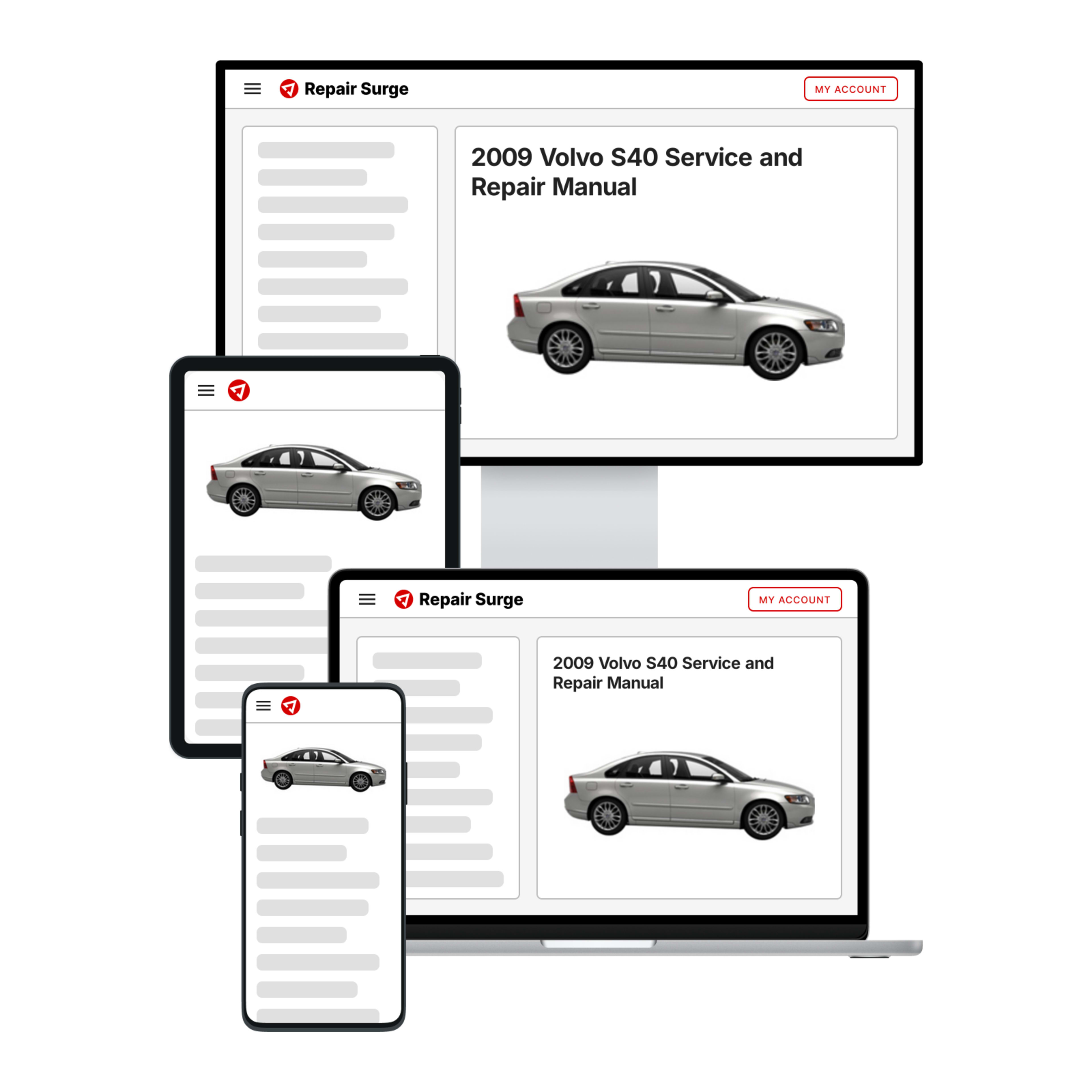 2009 Volvo S40 service and repair manual hero image