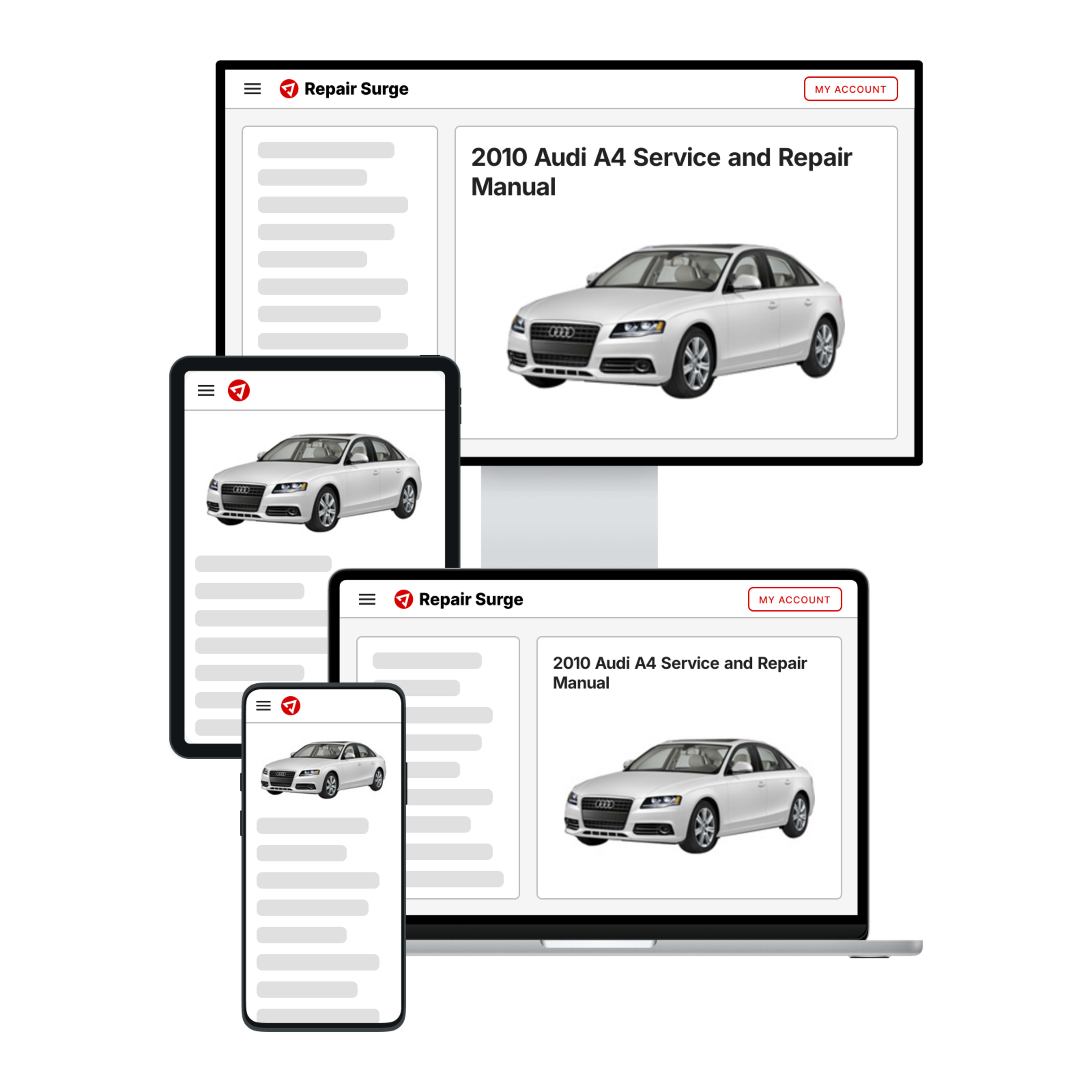 2010 Audi A4 service and repair manual hero image