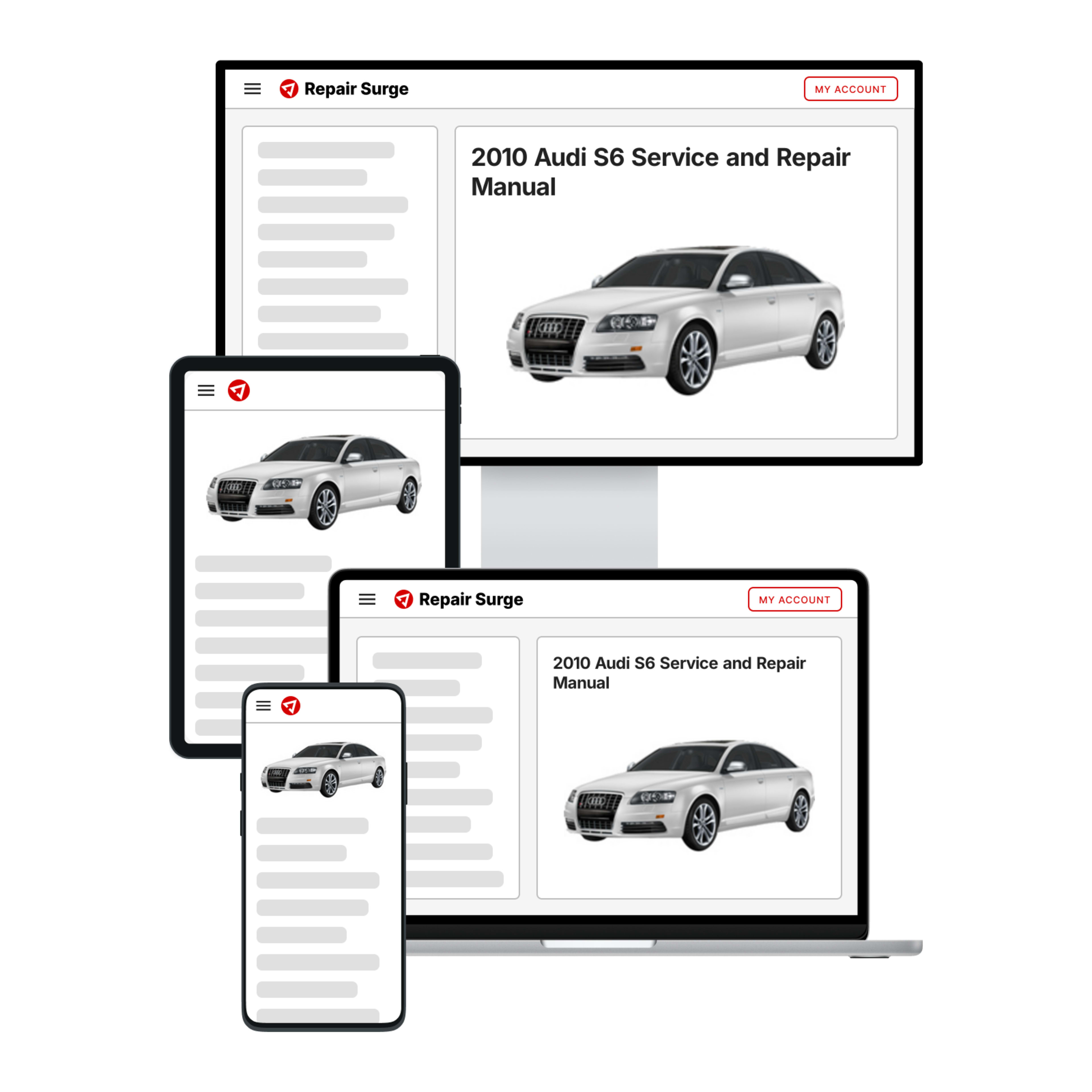 2010 Audi S6 service and repair manual hero image