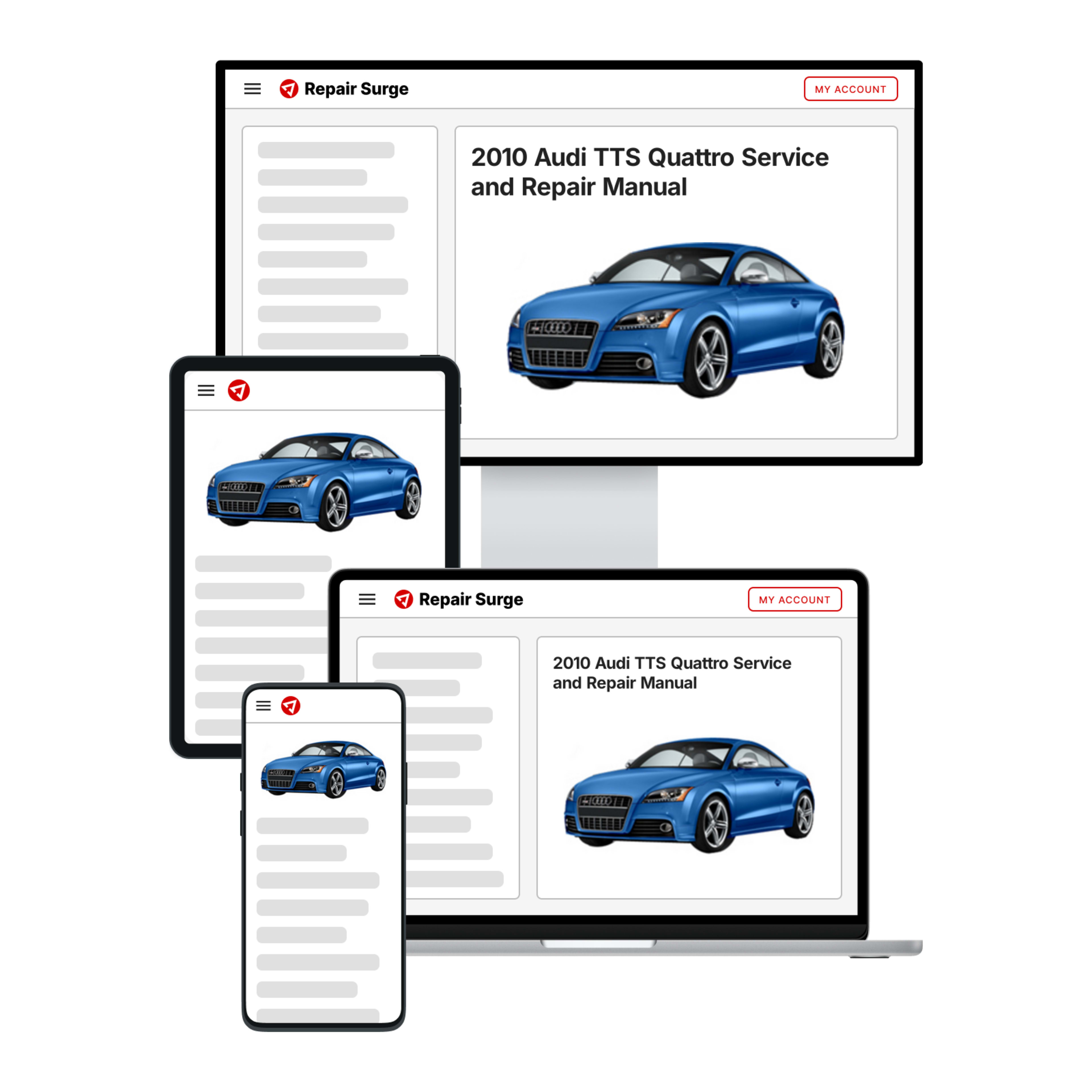 2010 Audi TTS Quattro service and repair manual hero image