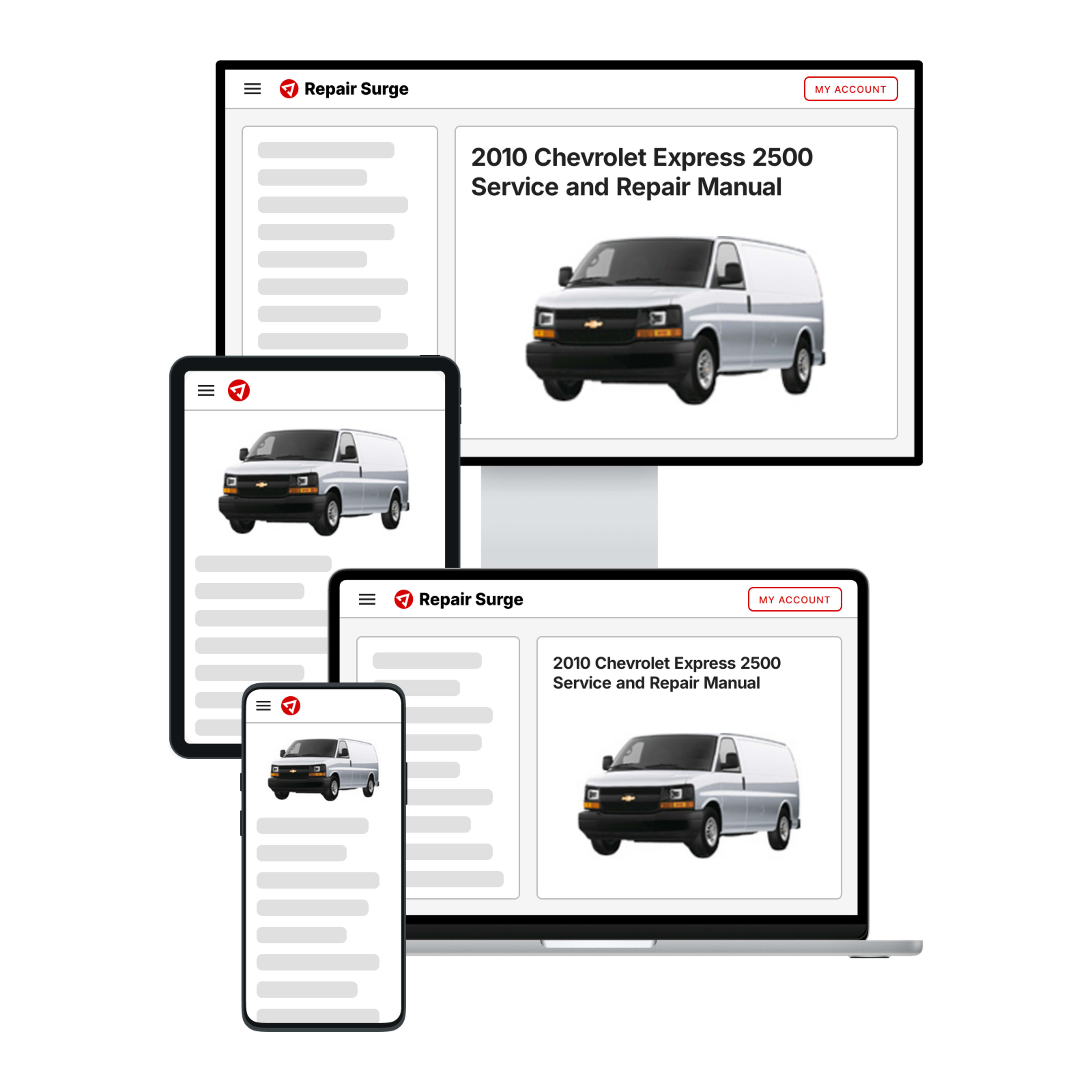 2010 Chevrolet Express 2500 service and repair manual hero image