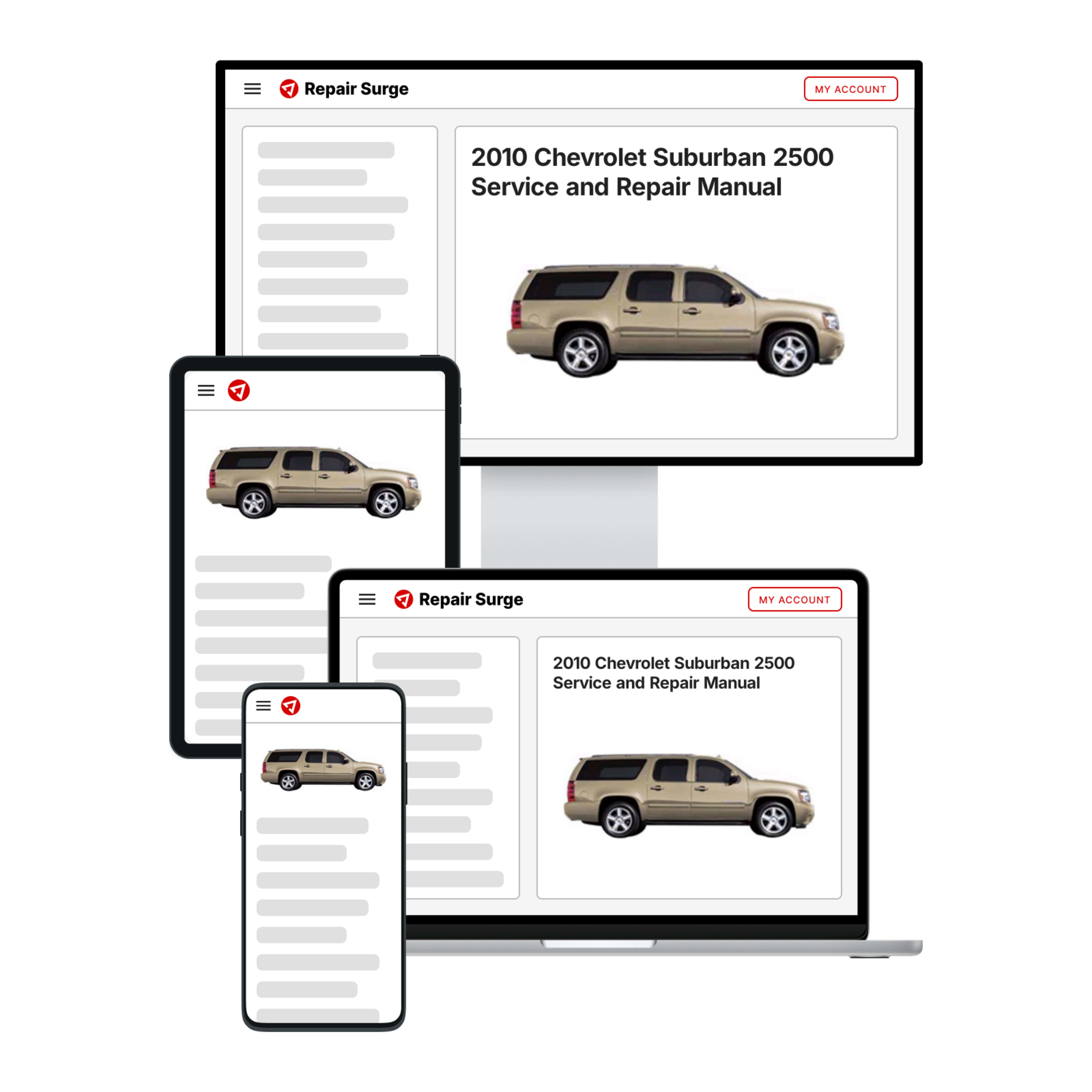 2010 Chevrolet Suburban 2500 service and repair manual hero image