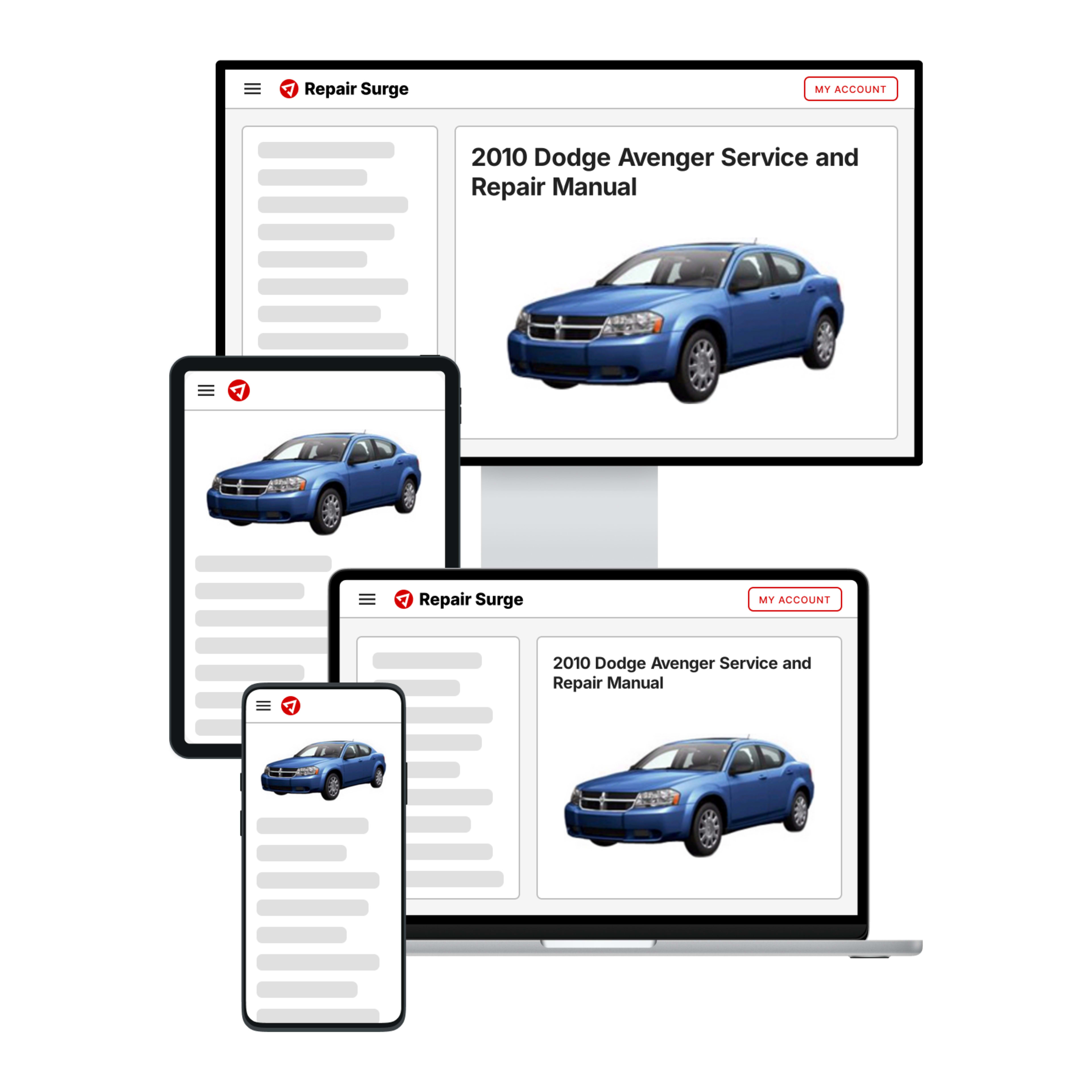 2010 Dodge Avenger service and repair manual hero image