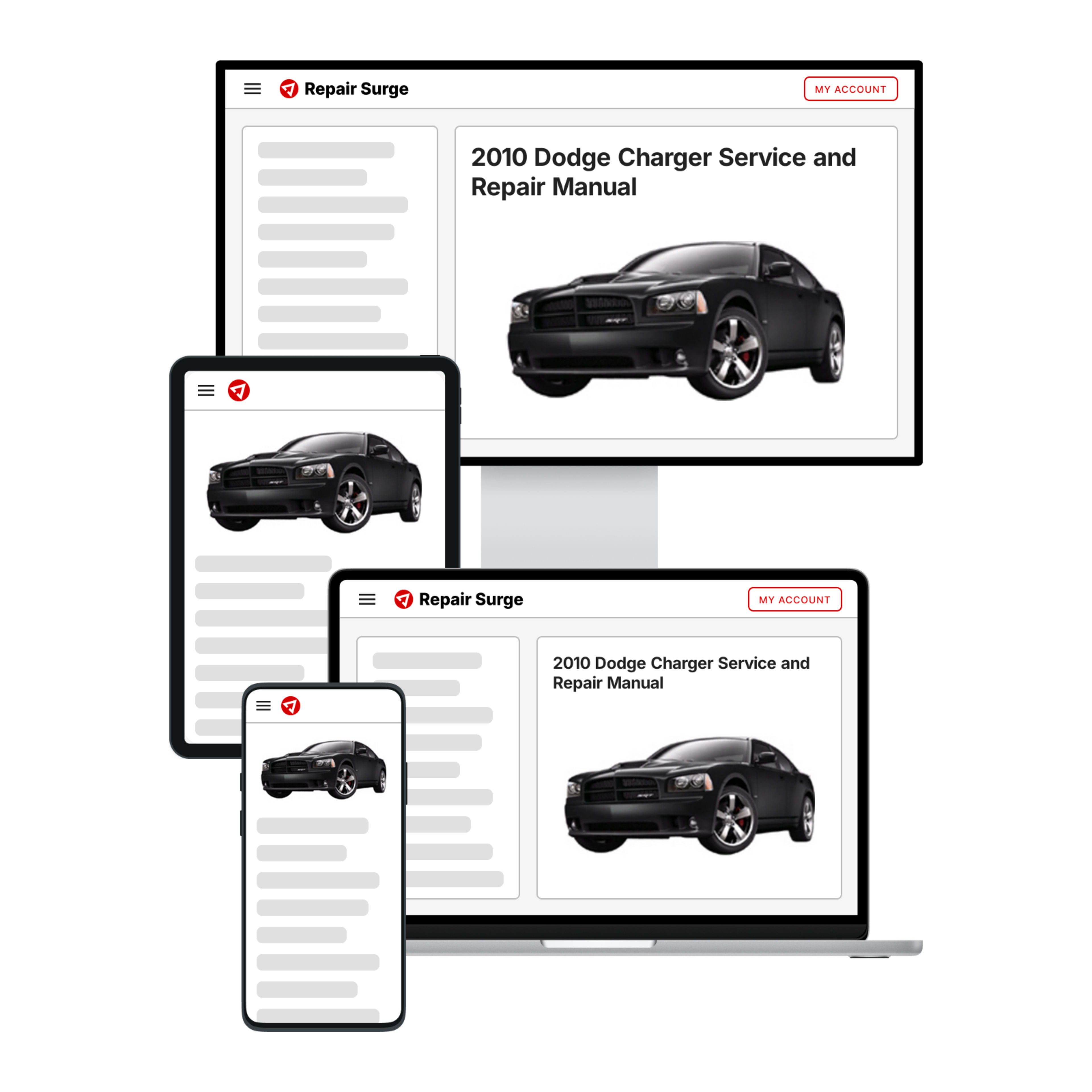 2010 Dodge Charger service and repair manual hero image