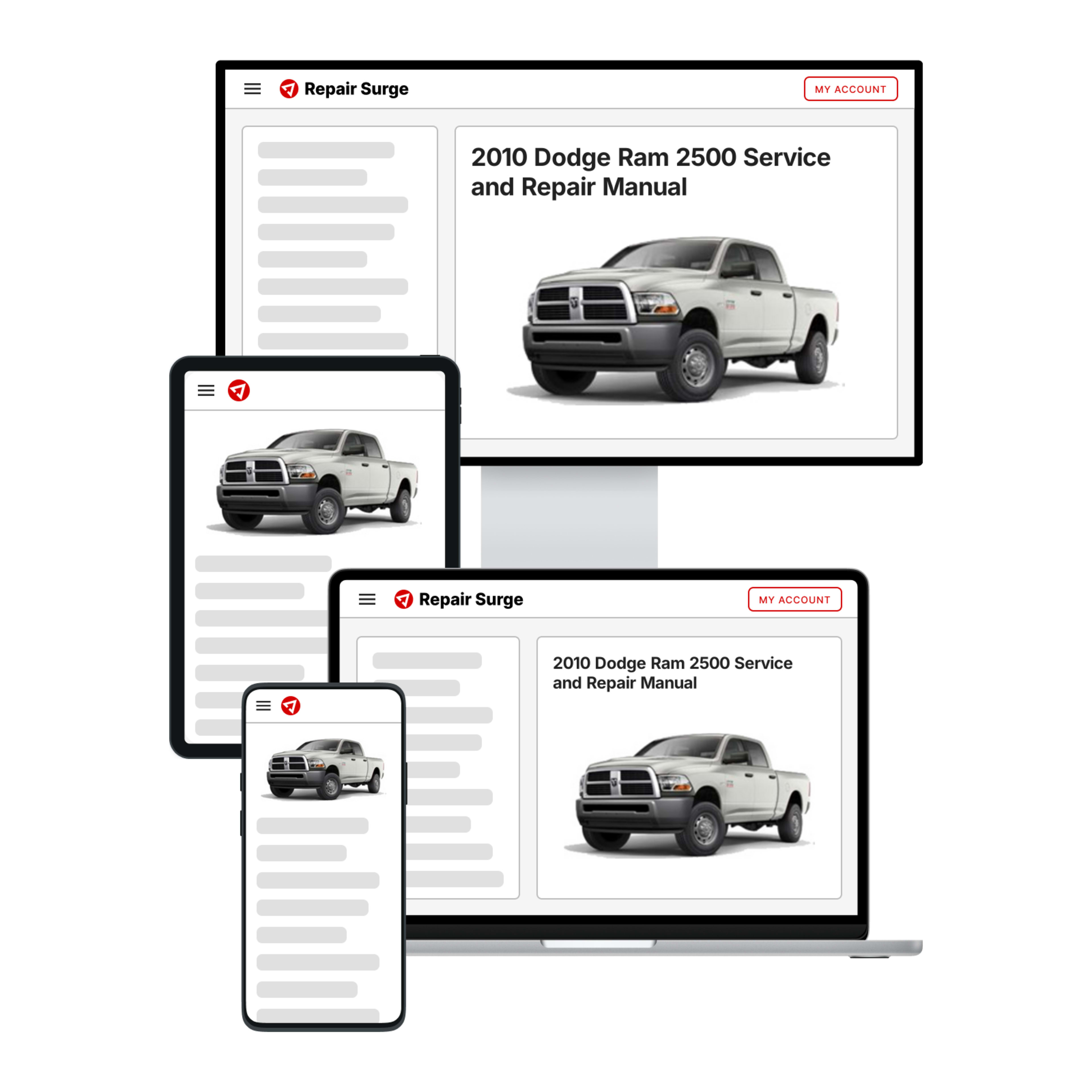 2010 Dodge Ram 2500 service and repair manual hero image