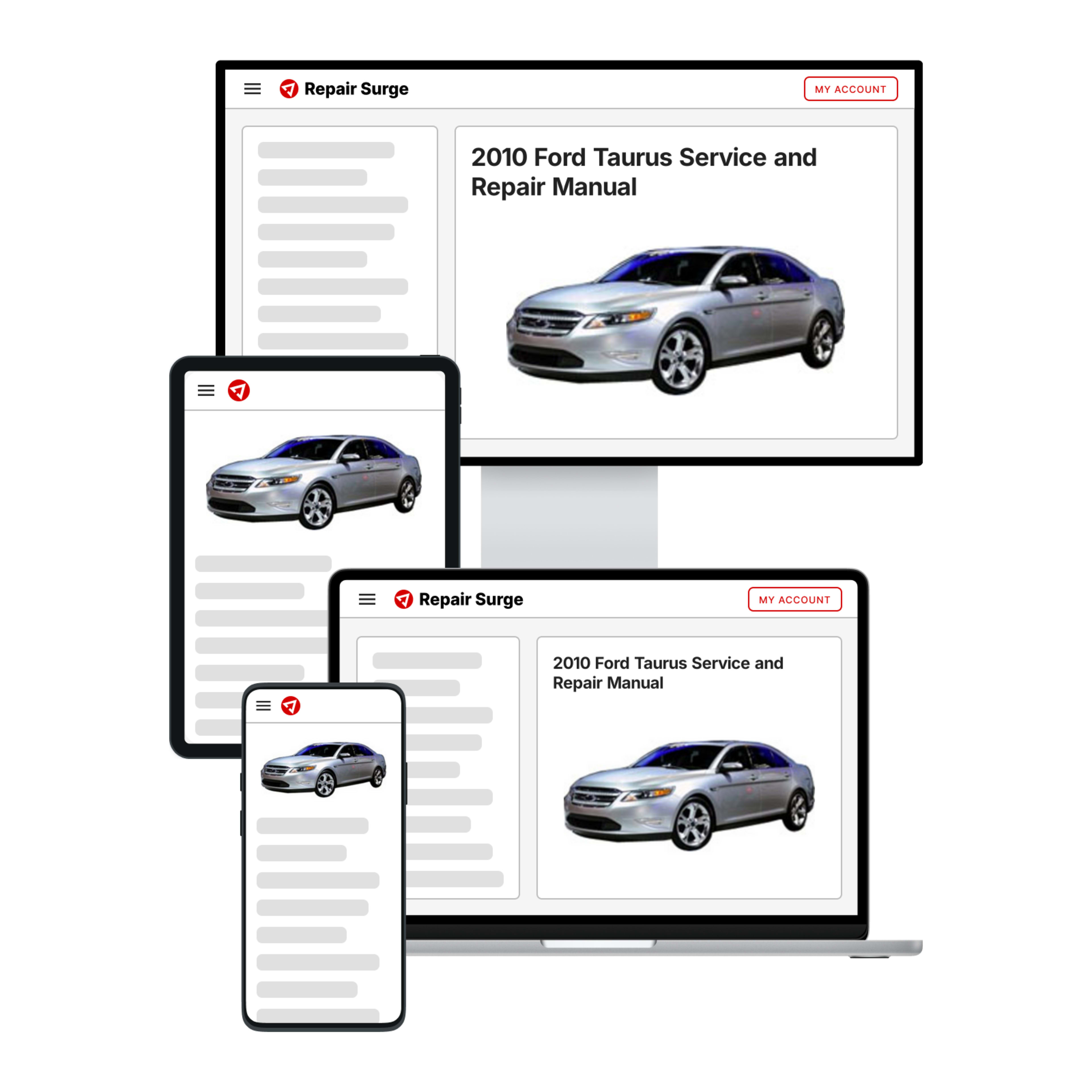2010 Ford Taurus service and repair manual hero image