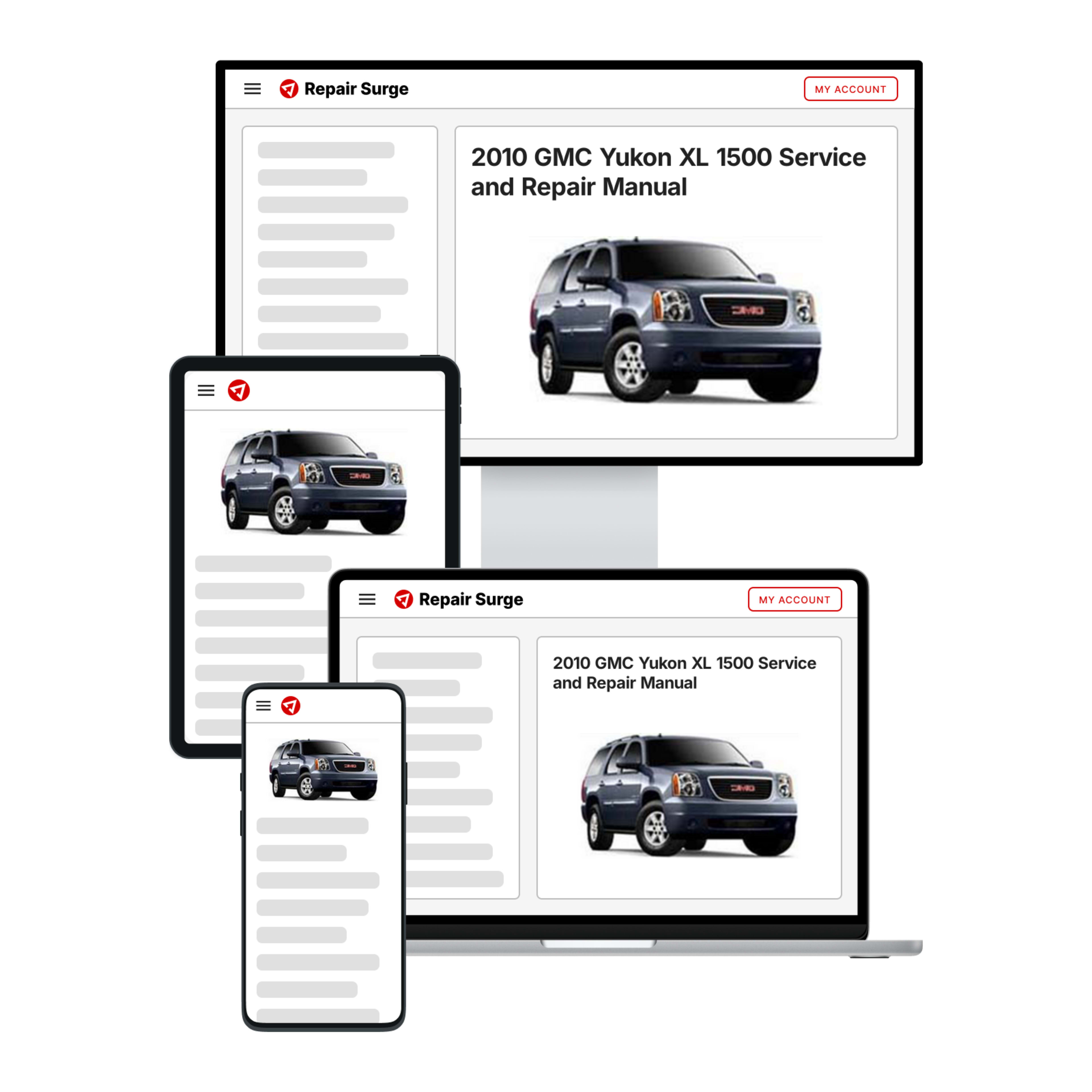 2010 GMC Yukon XL 1500 service and repair manual hero image