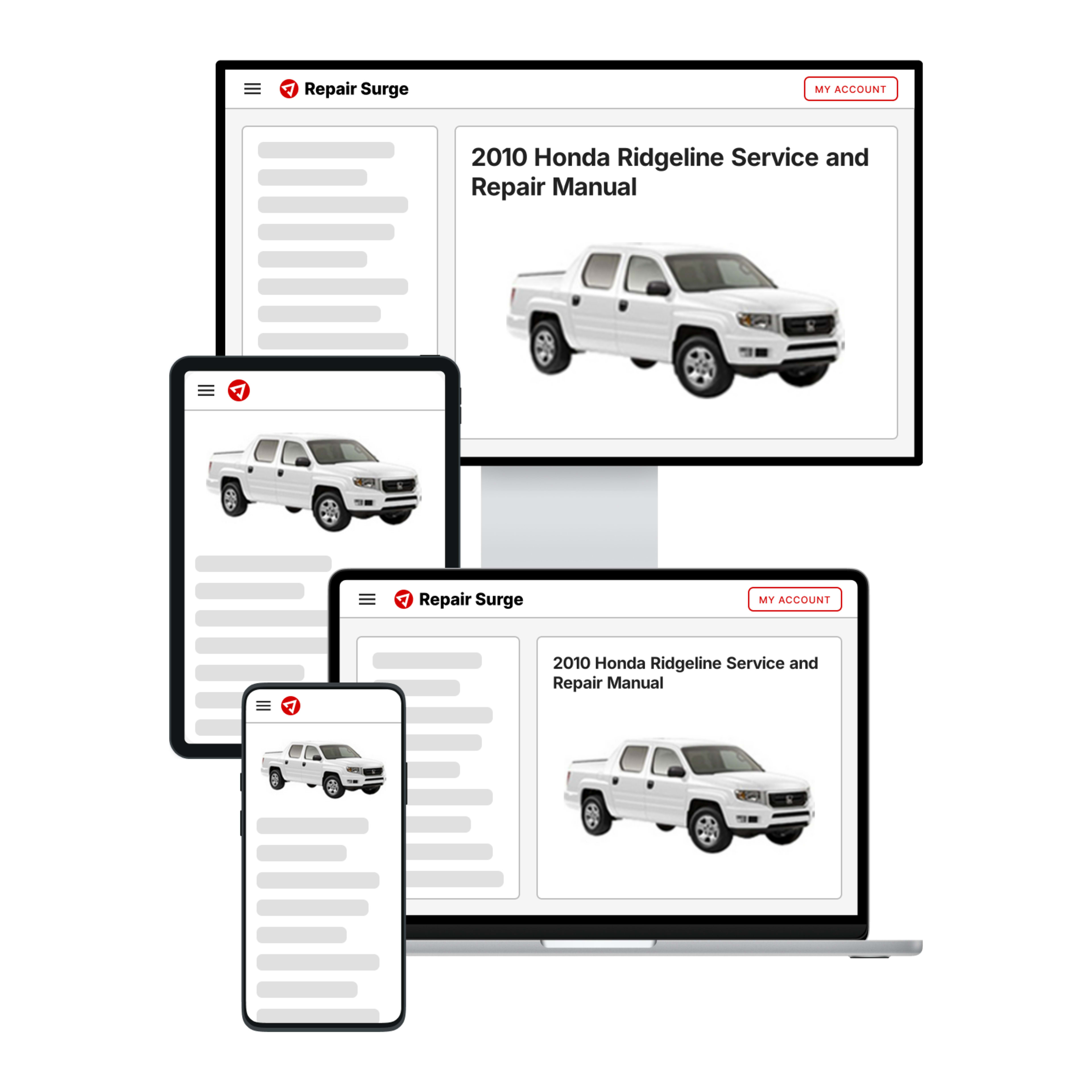 2010 Honda Ridgeline service and repair manual hero image