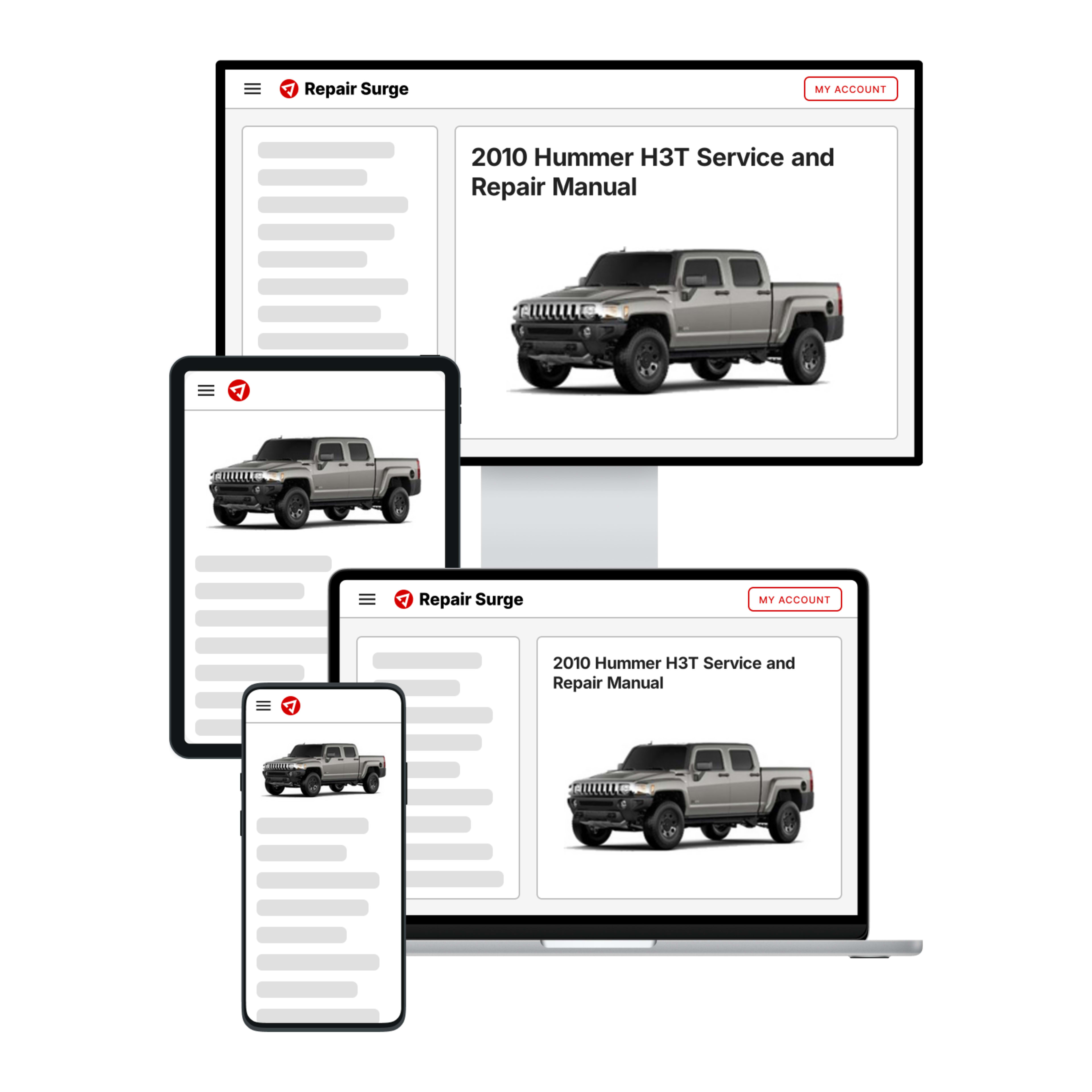 2010 Hummer H3T service and repair manual hero image