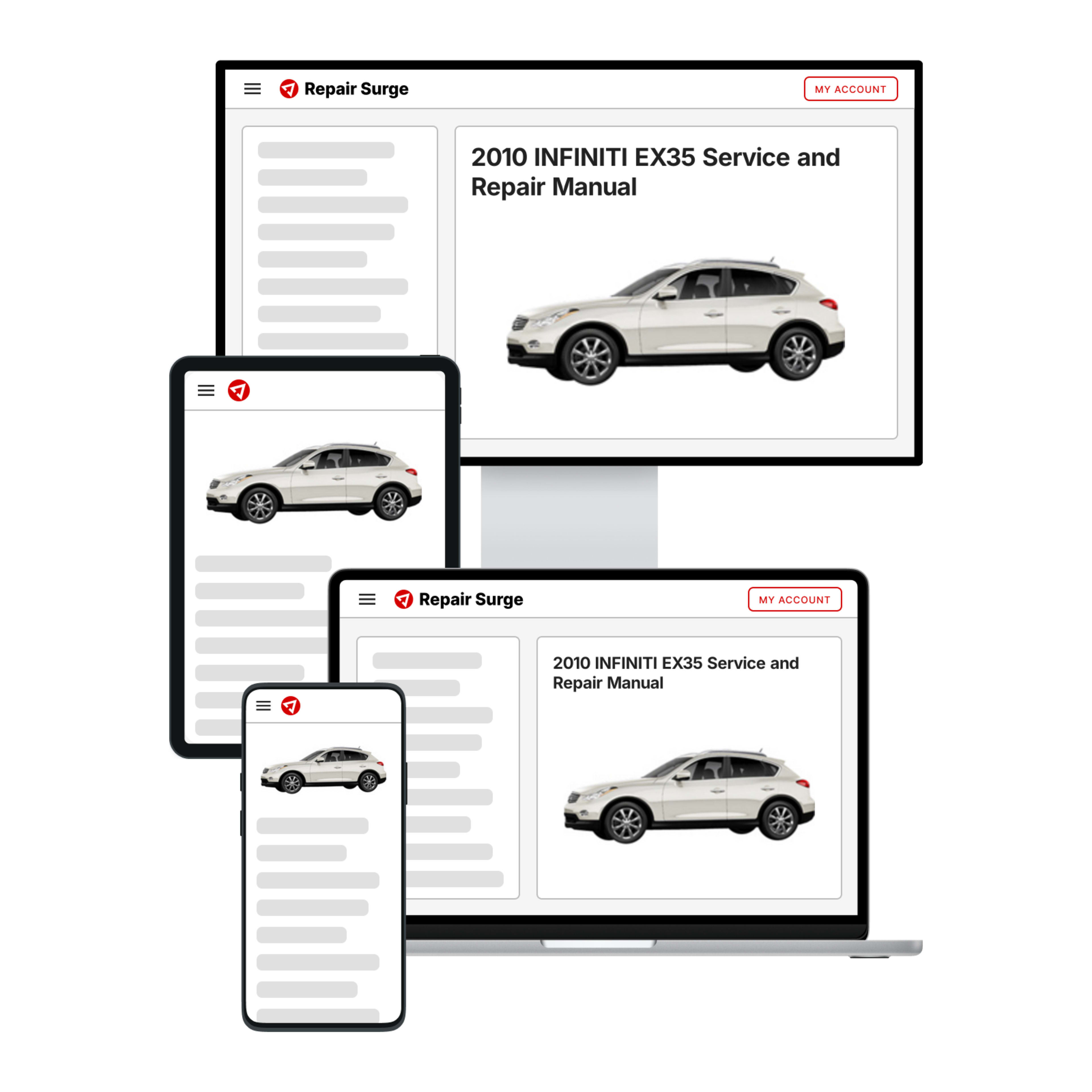 2010 INFINITI EX35 service and repair manual hero image