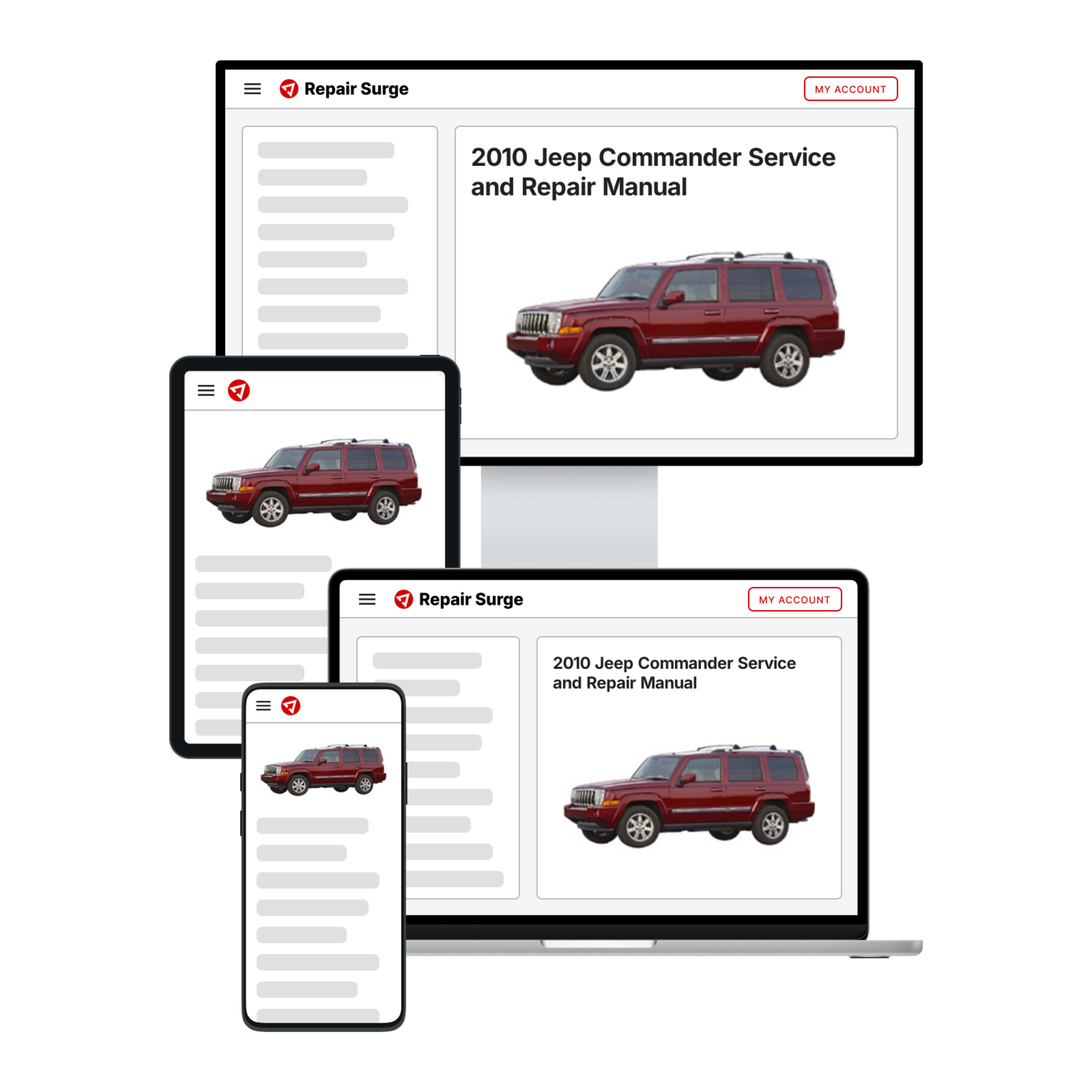 2010 Jeep Commander service and repair manual hero image