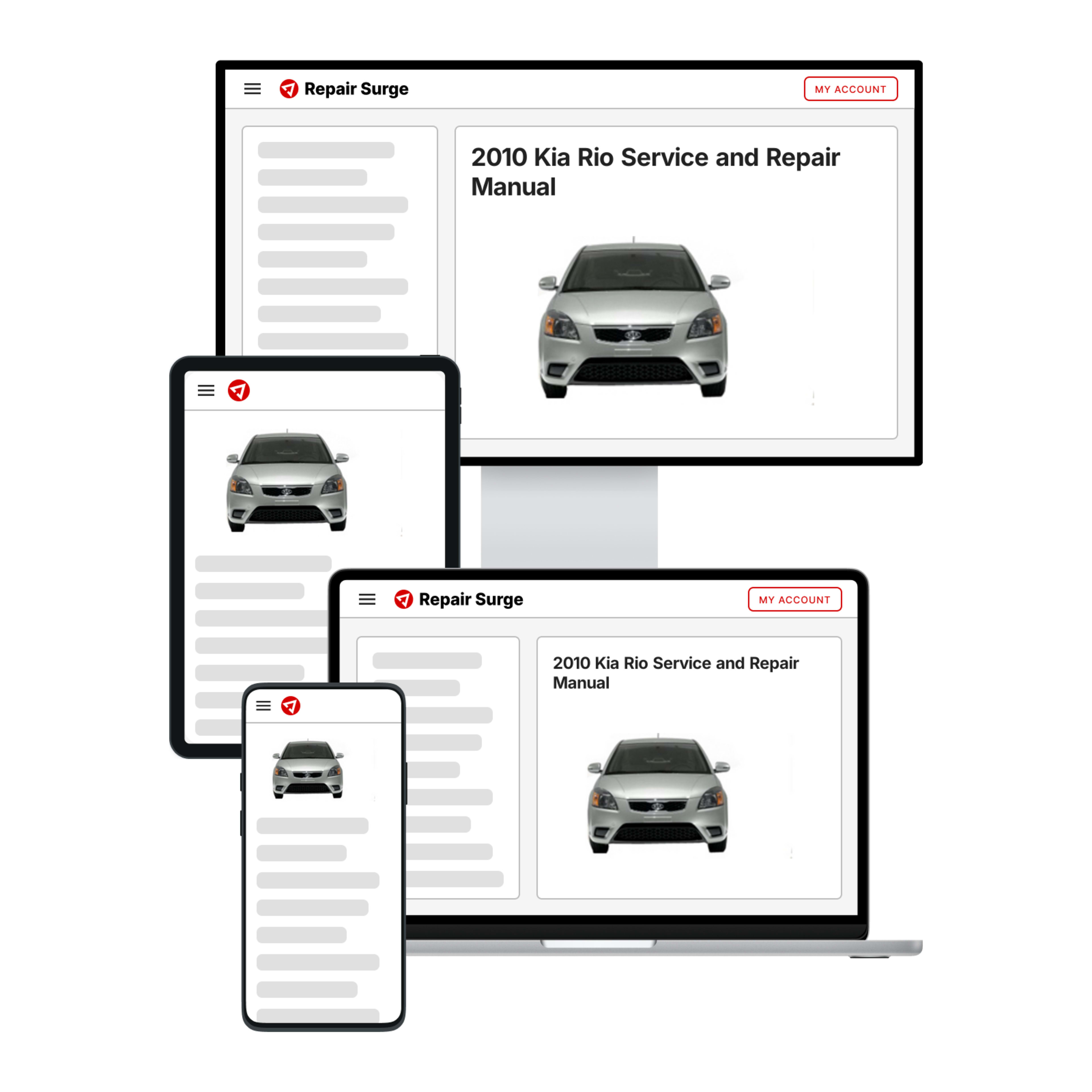 2010 Kia Rio service and repair manual hero image