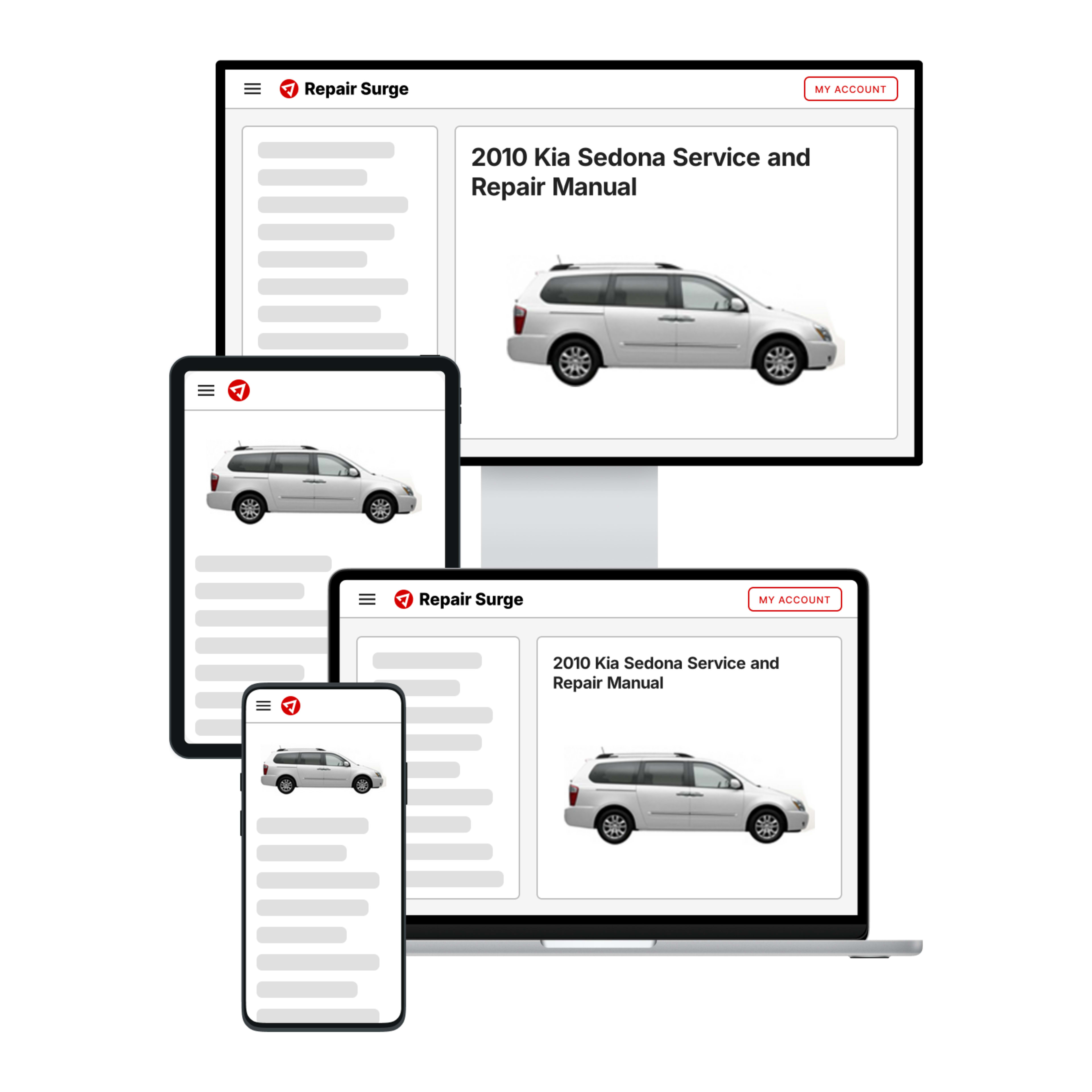 2010 Kia Sedona service and repair manual hero image