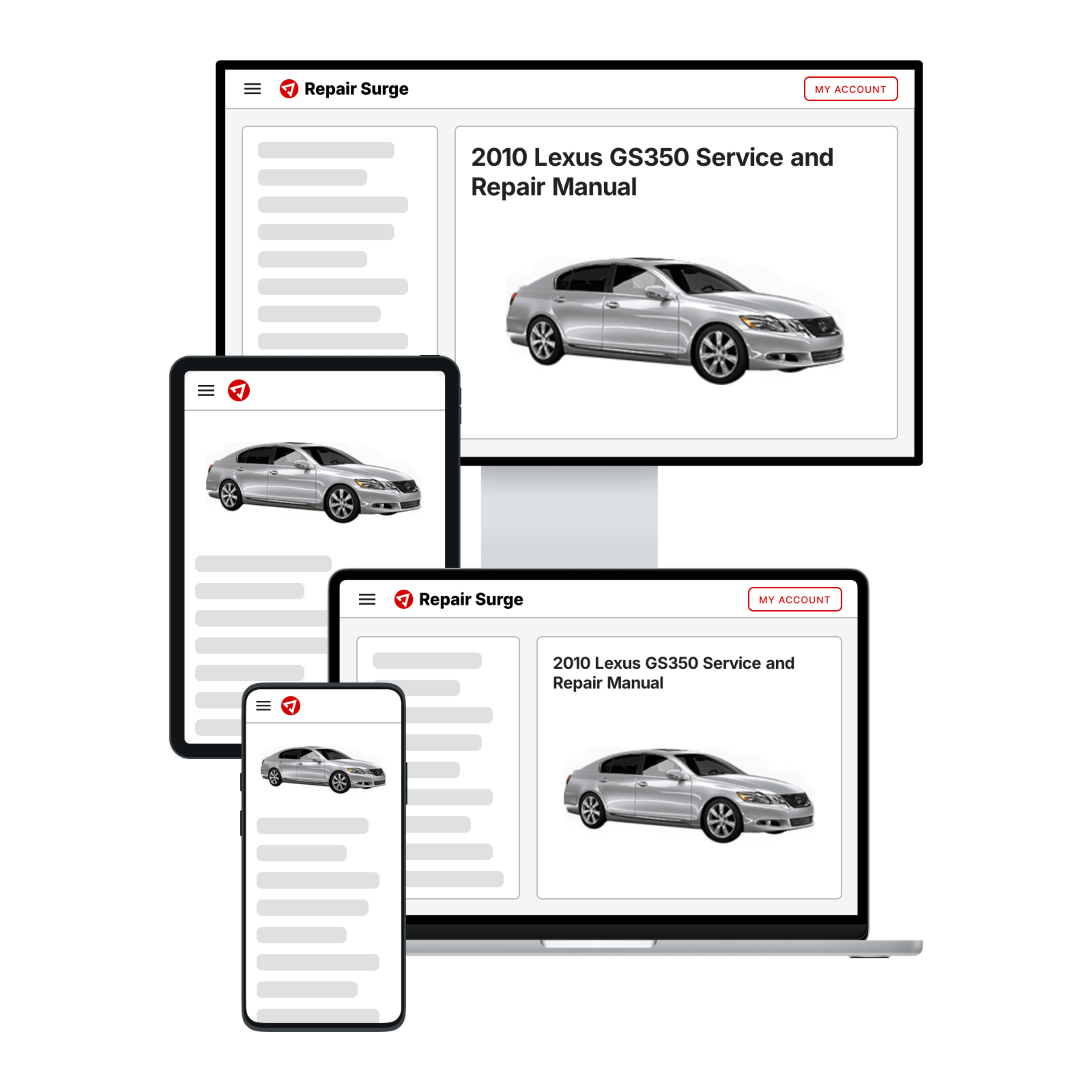 2010 Lexus GS350 service and repair manual hero image