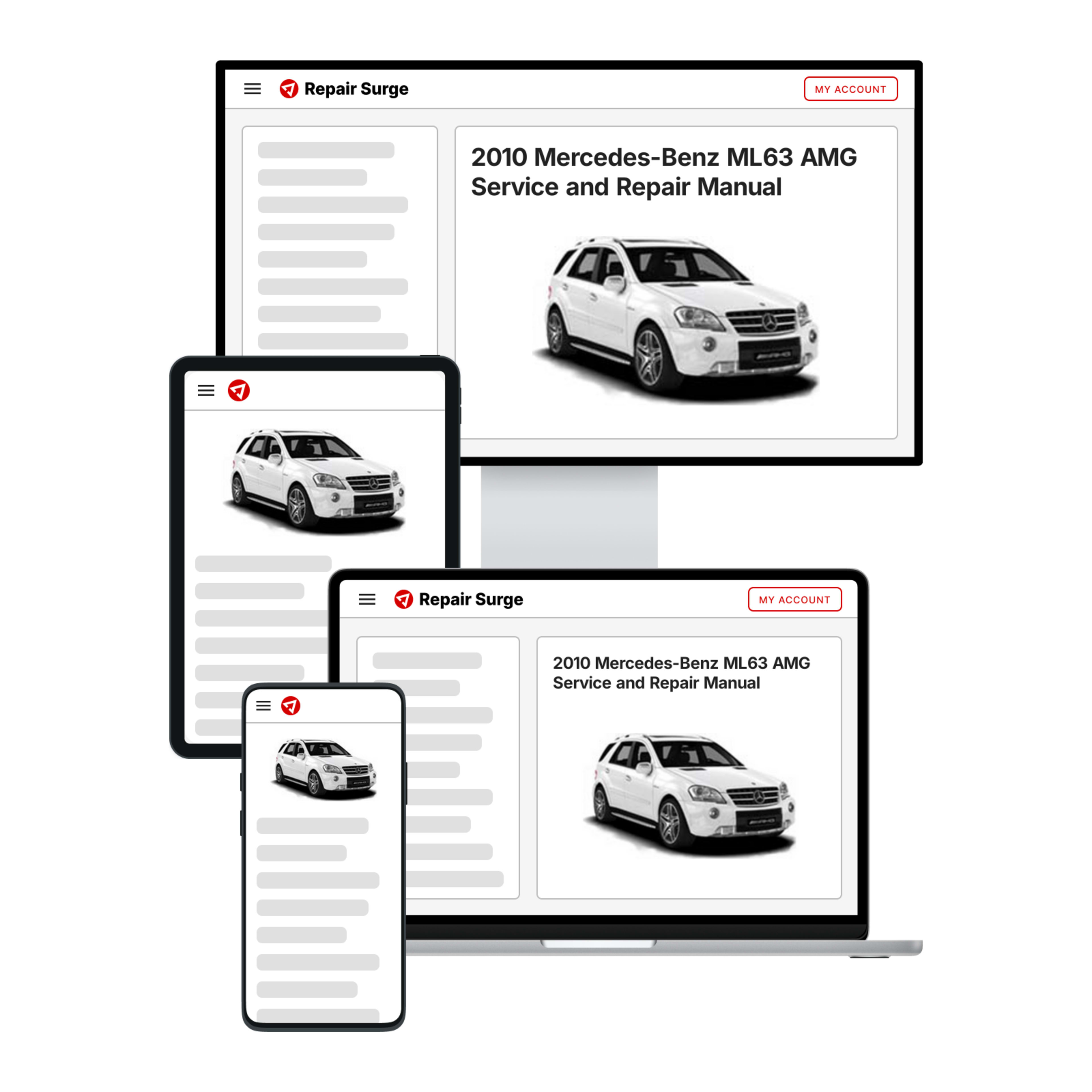 2010 Mercedes-Benz ML63 AMG service and repair manual hero image