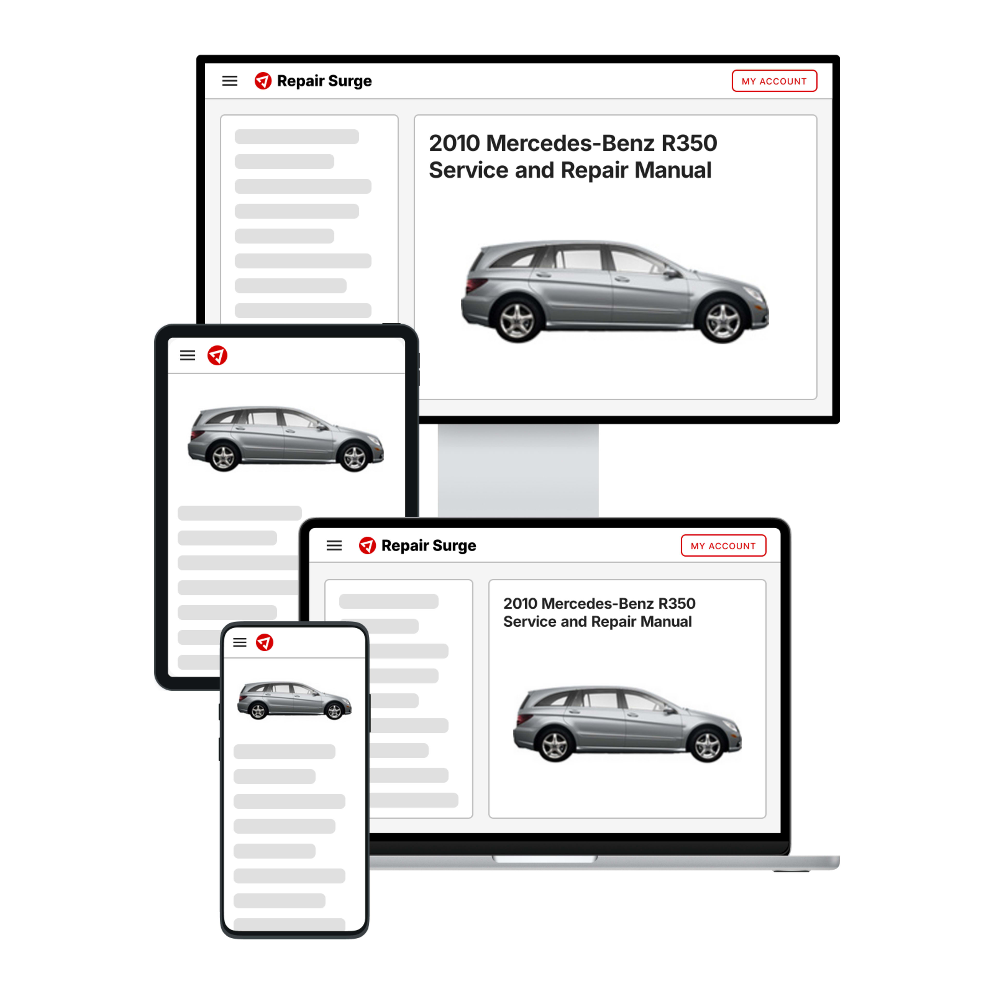 2010 Mercedes-Benz R350 service and repair manual hero image