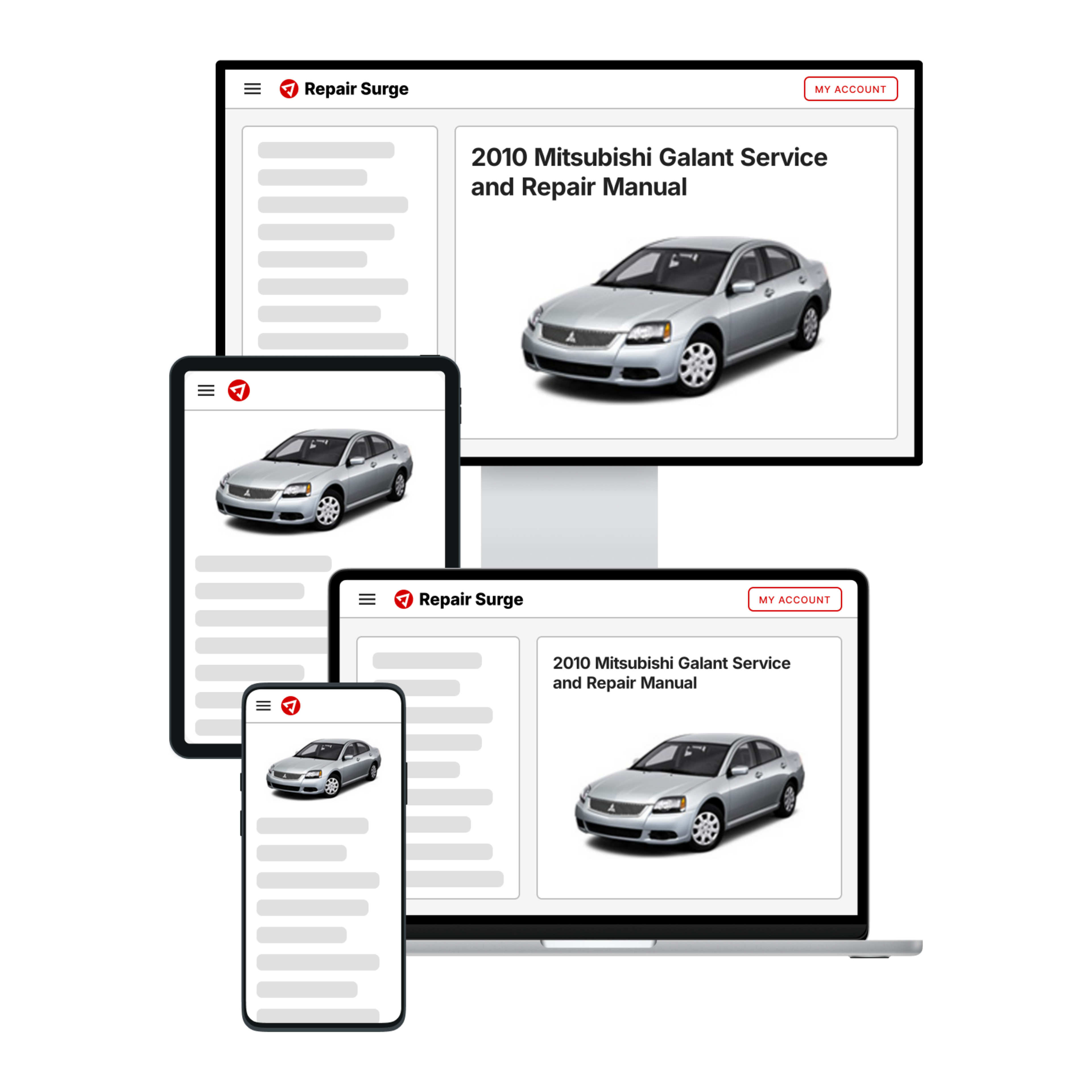 2010 Mitsubishi Galant service and repair manual hero image