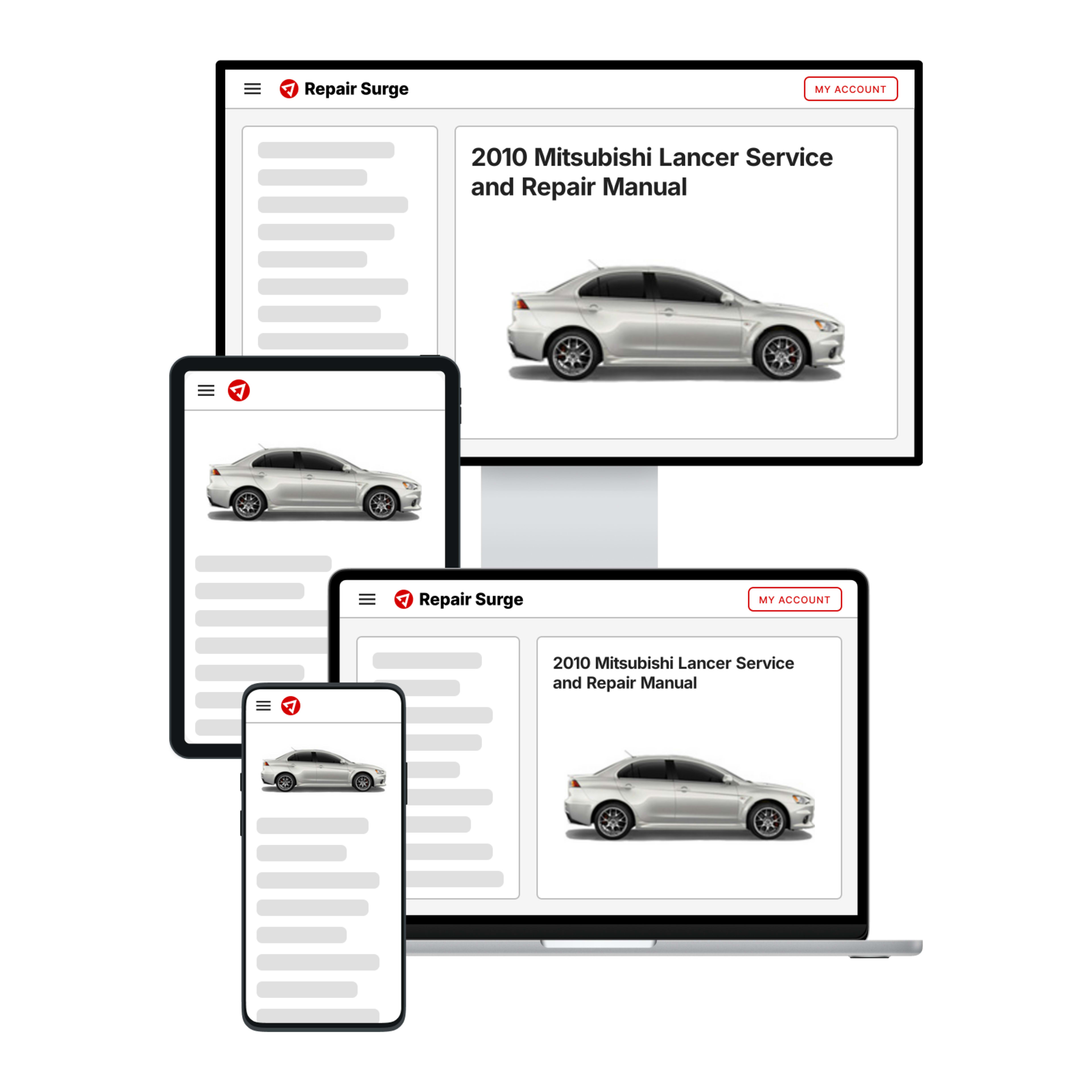 2010 Mitsubishi Lancer service and repair manual hero image