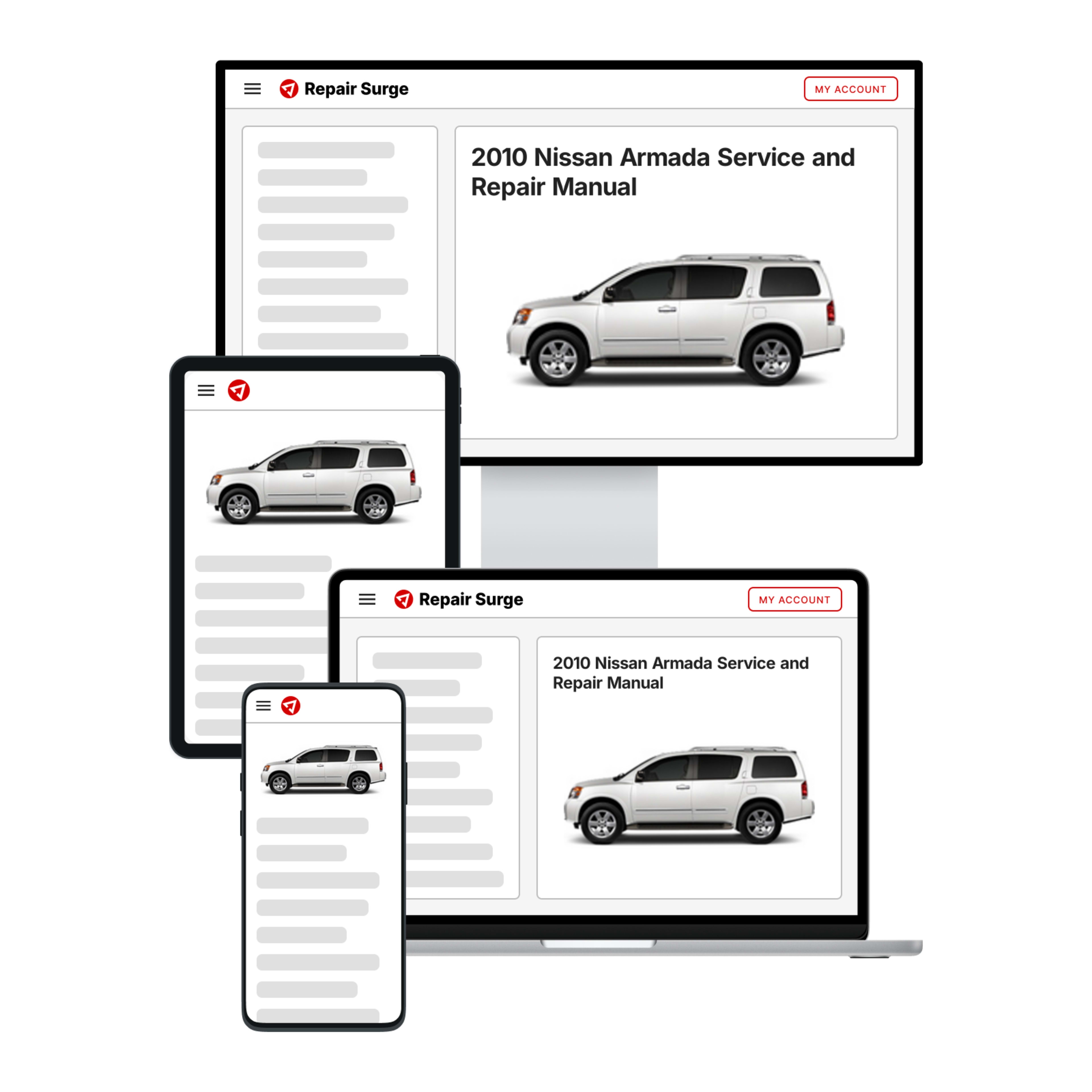 2010 Nissan Armada service and repair manual hero image