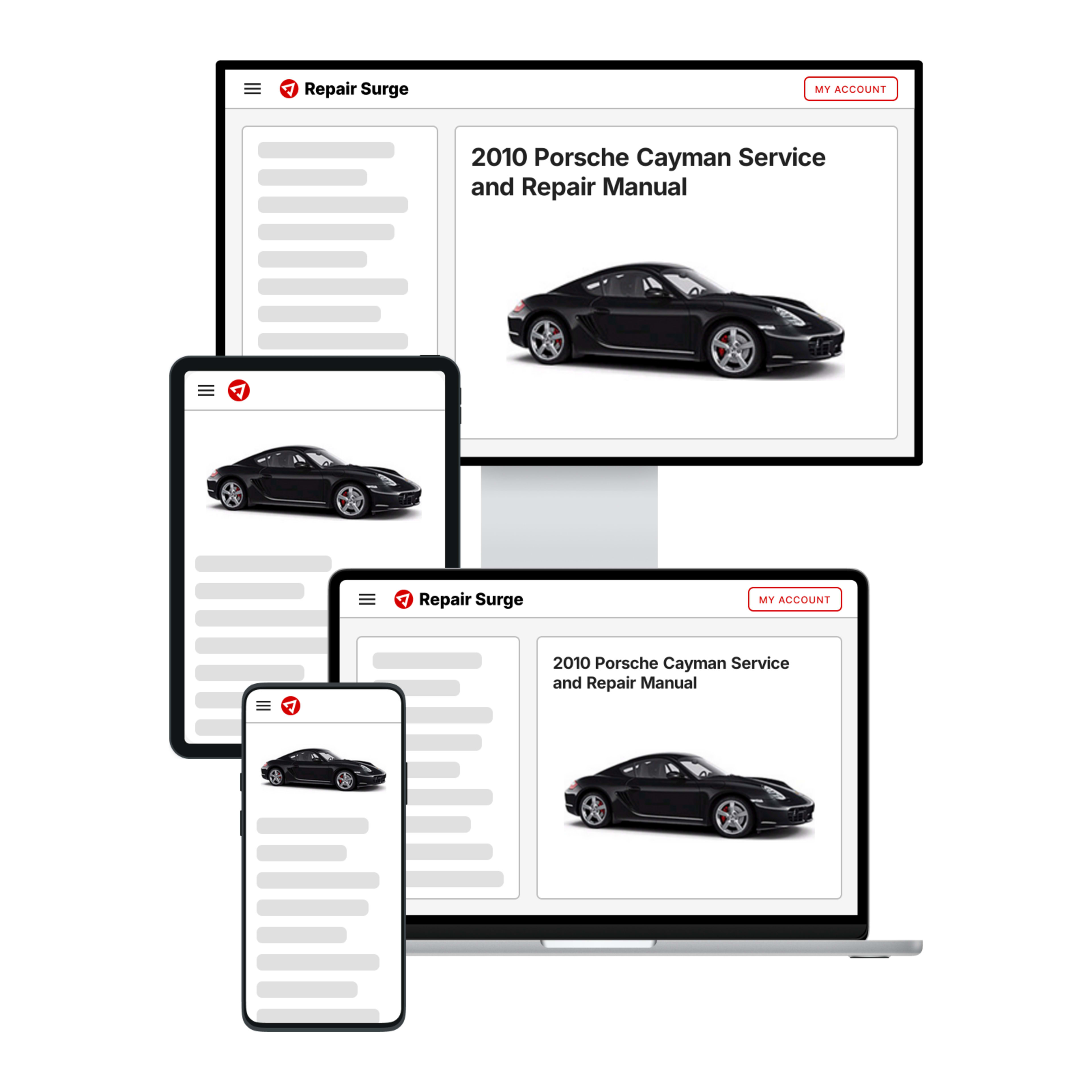 2010 Porsche Cayman service and repair manual hero image