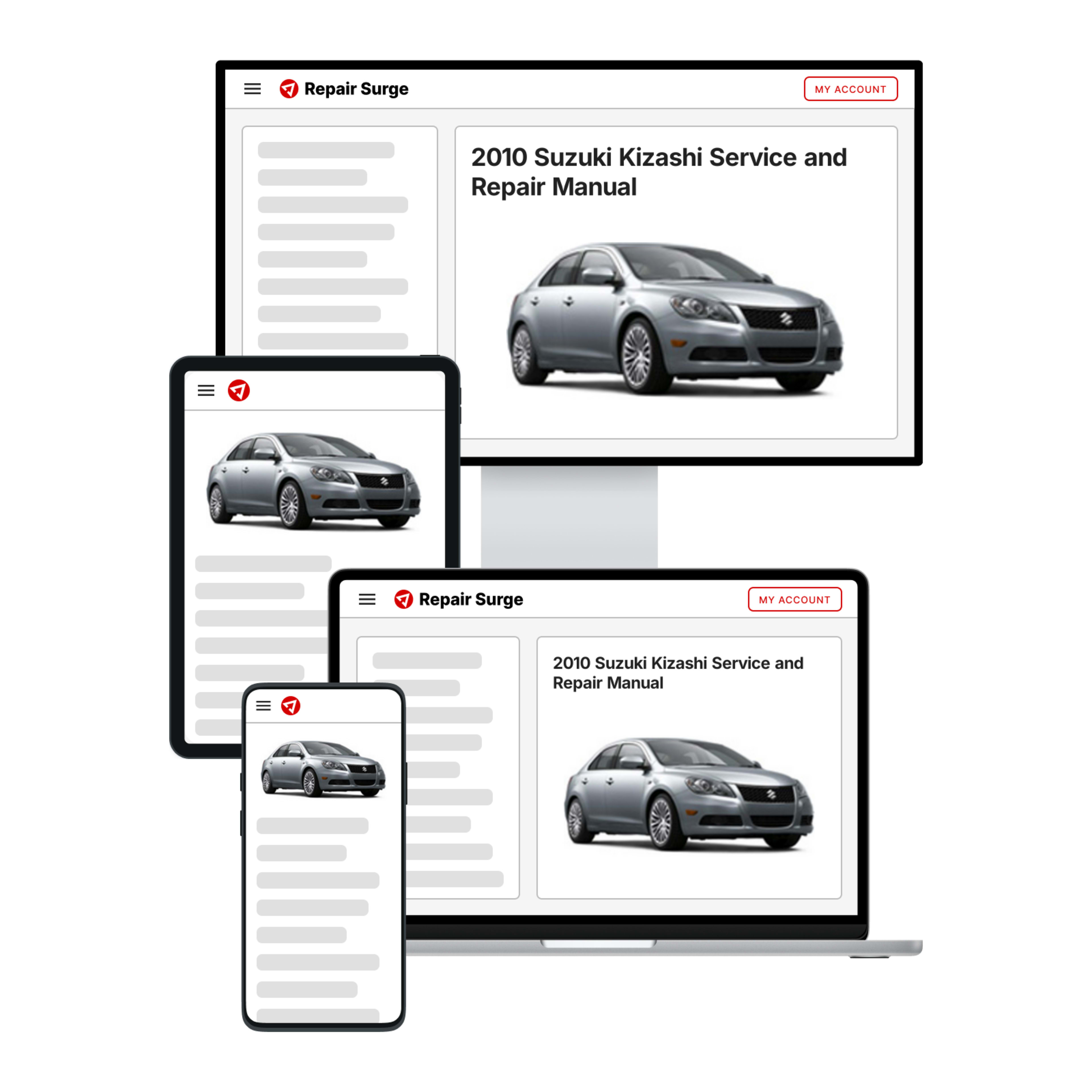 2010 Suzuki Kizashi service and repair manual hero image