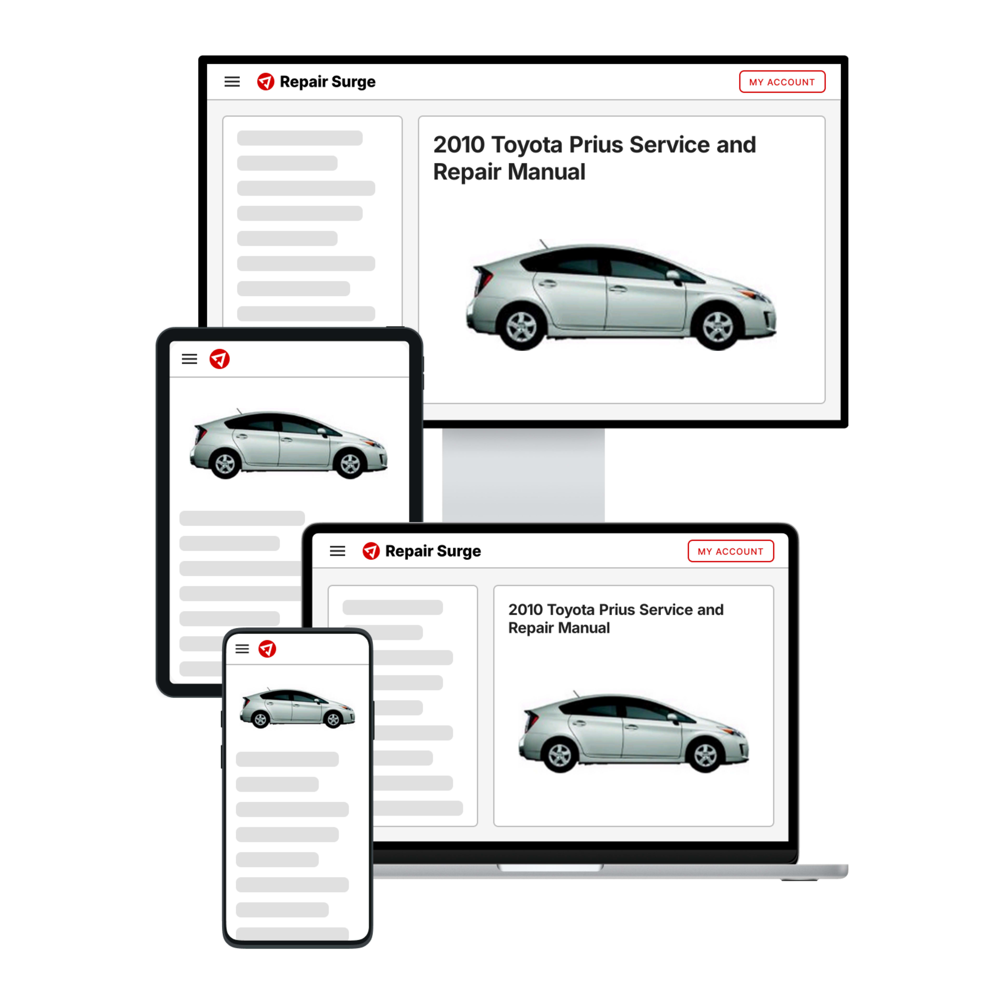 2010 Toyota Prius service and repair manual hero image