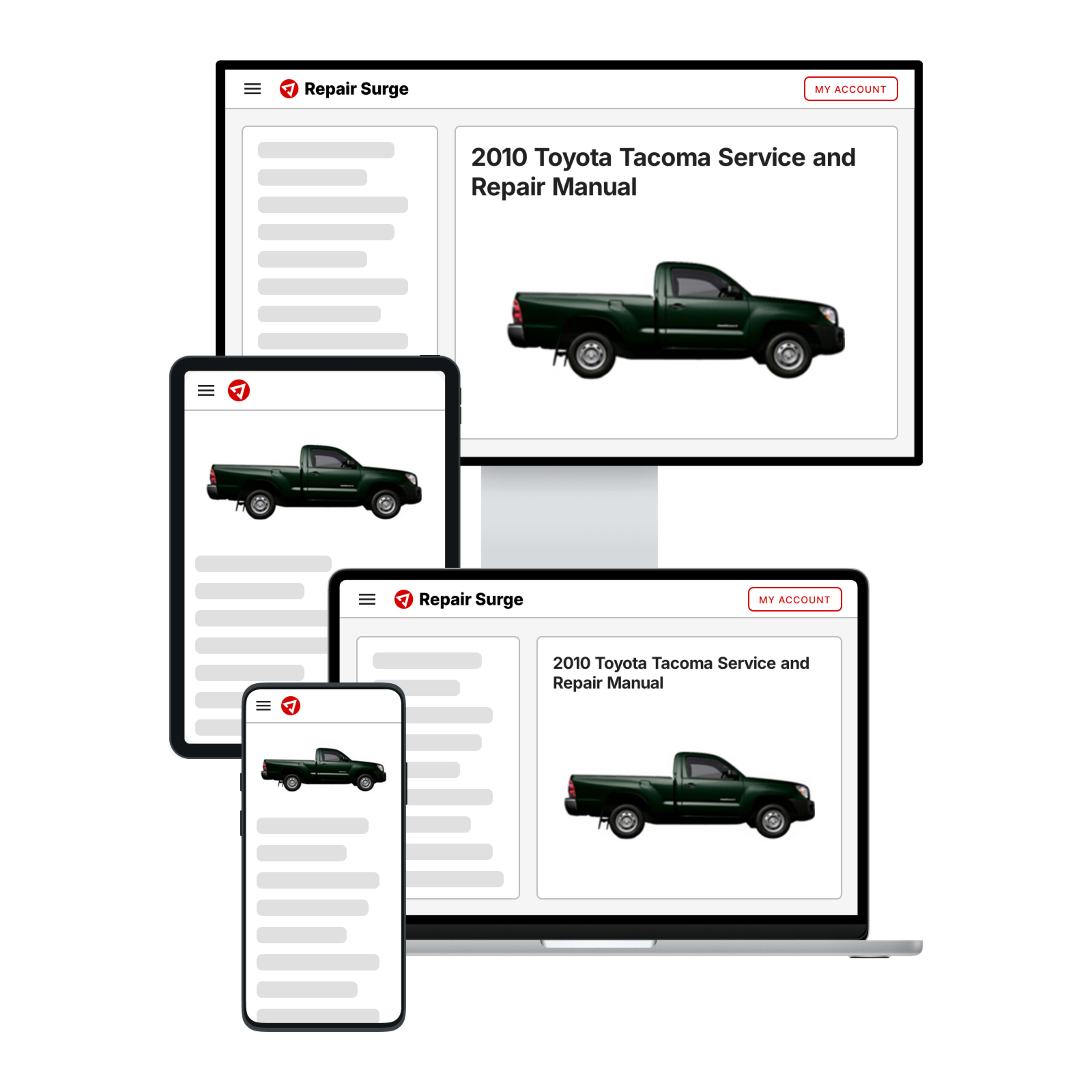 2010 Toyota Tacoma service and repair manual hero image