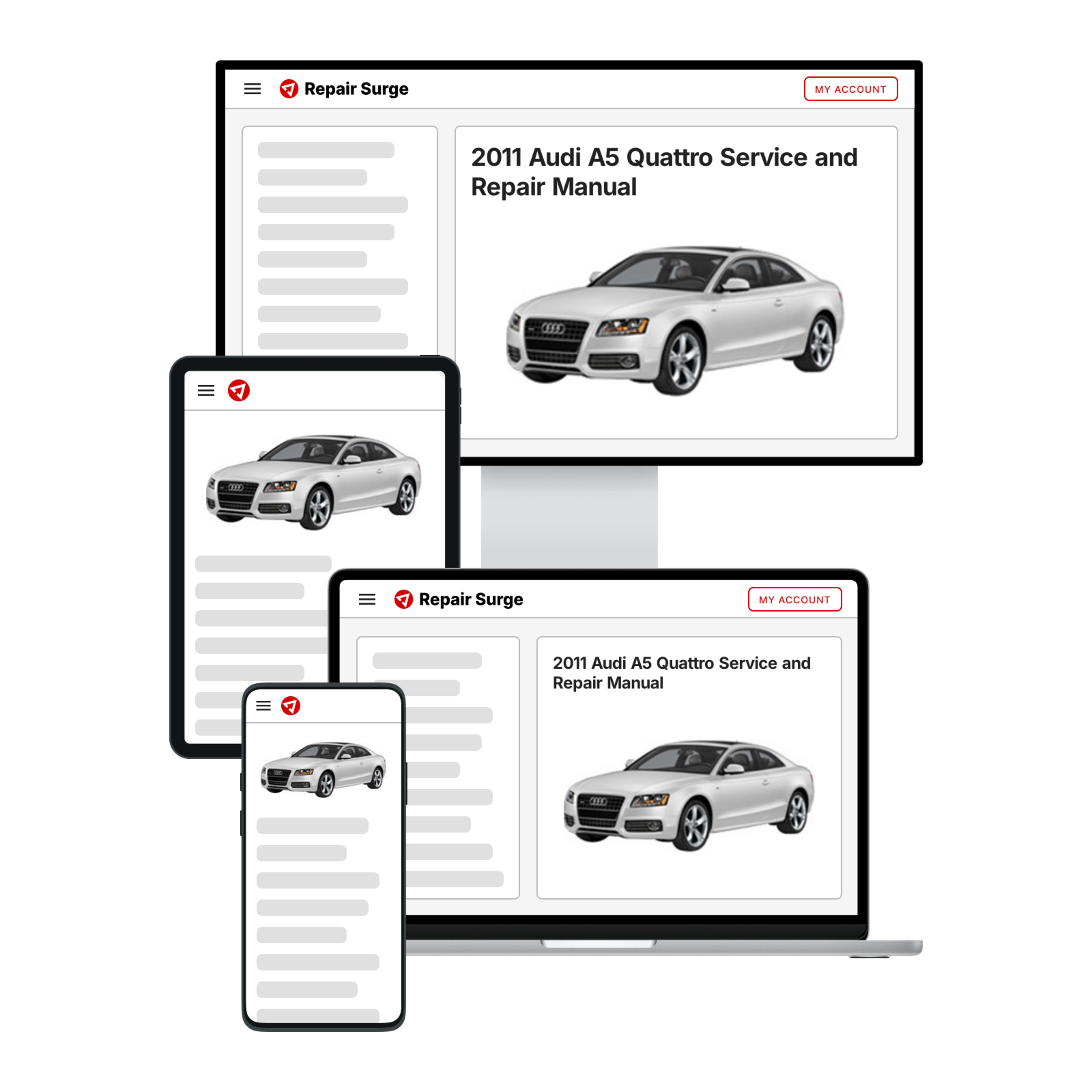 2011 Audi A5 Quattro service and repair manual hero image