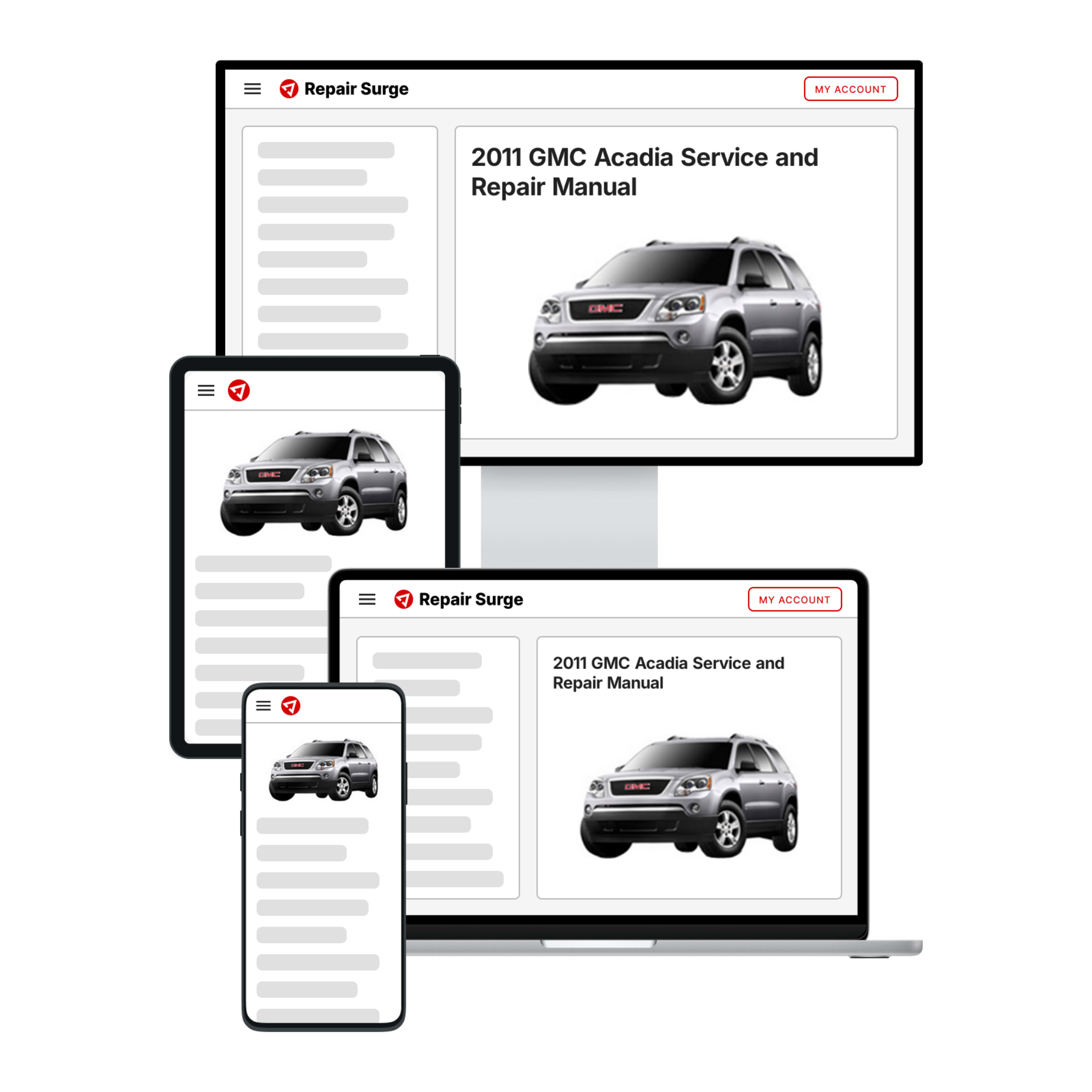 2011 GMC Acadia service and repair manual hero image
