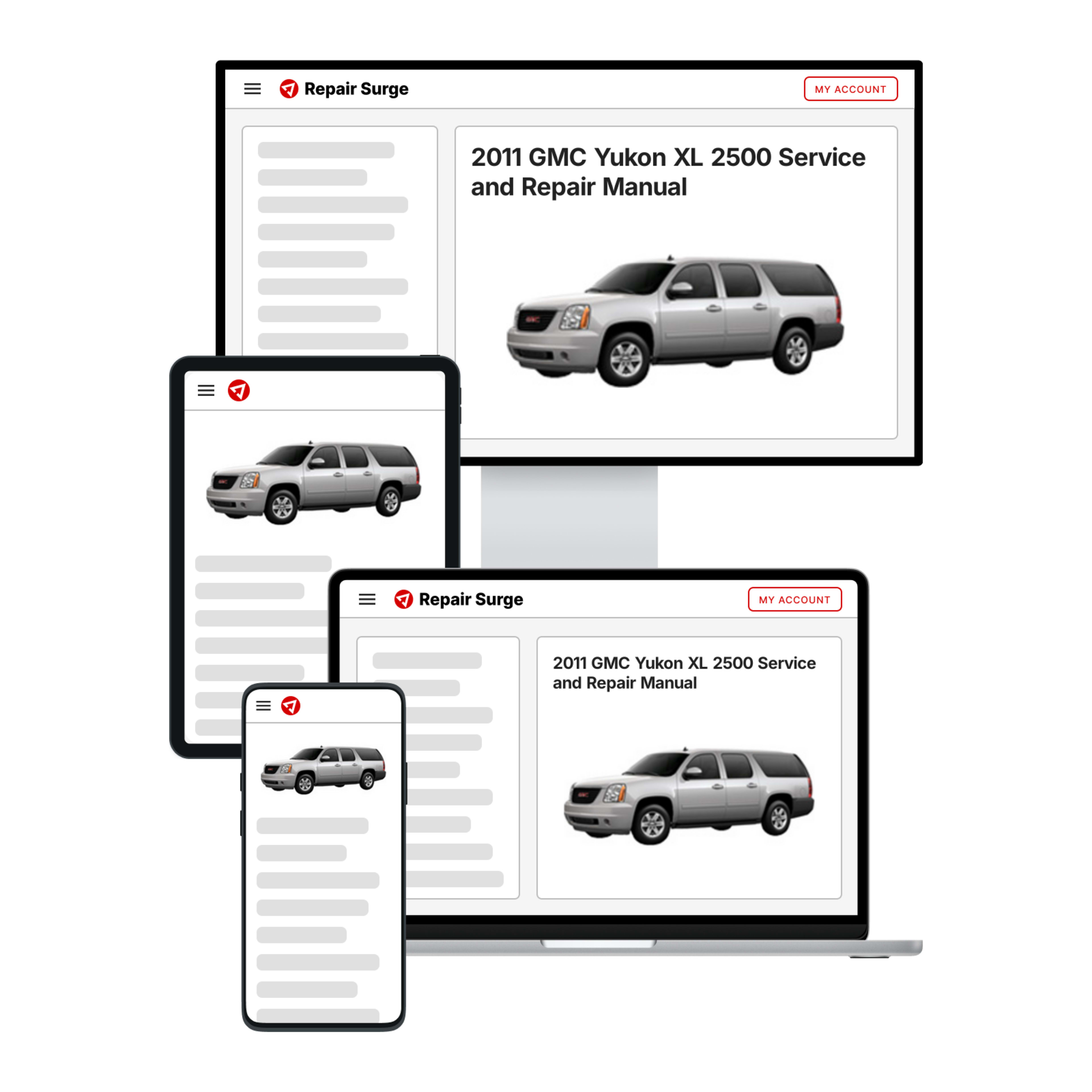 2011 GMC Yukon XL 2500 service and repair manual hero image