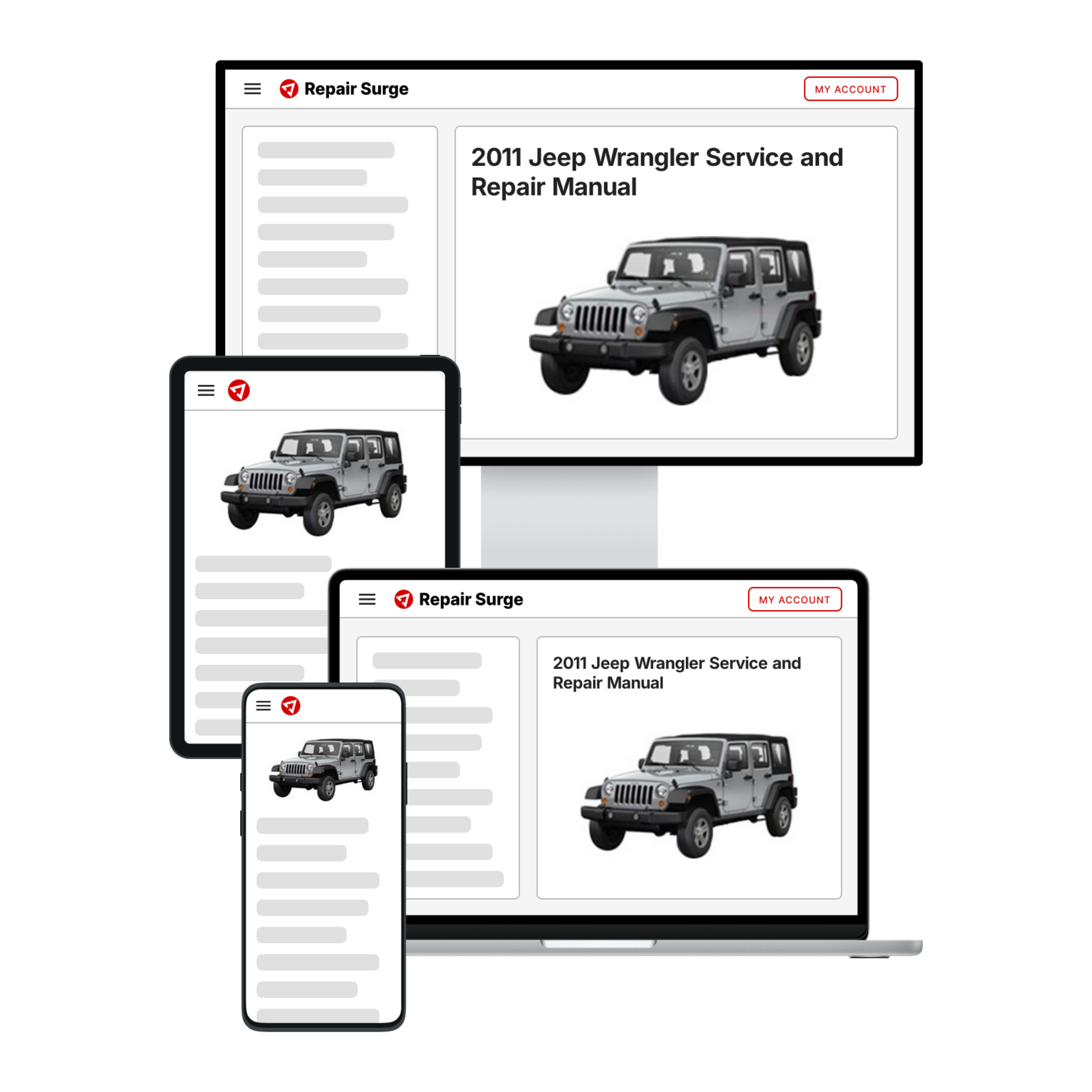 2011 Jeep Wrangler service and repair manual hero image