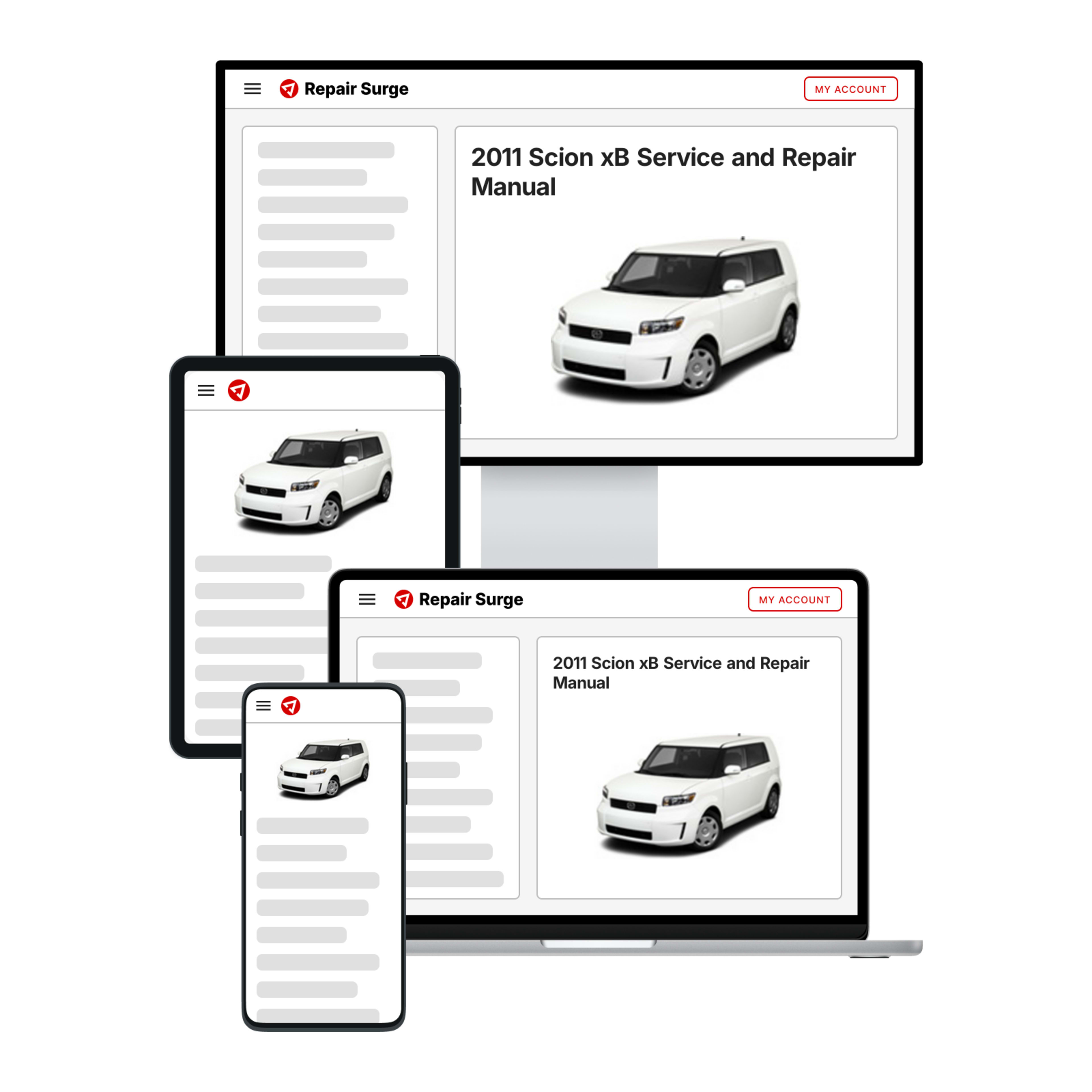 2011 Scion xB service and repair manual hero image