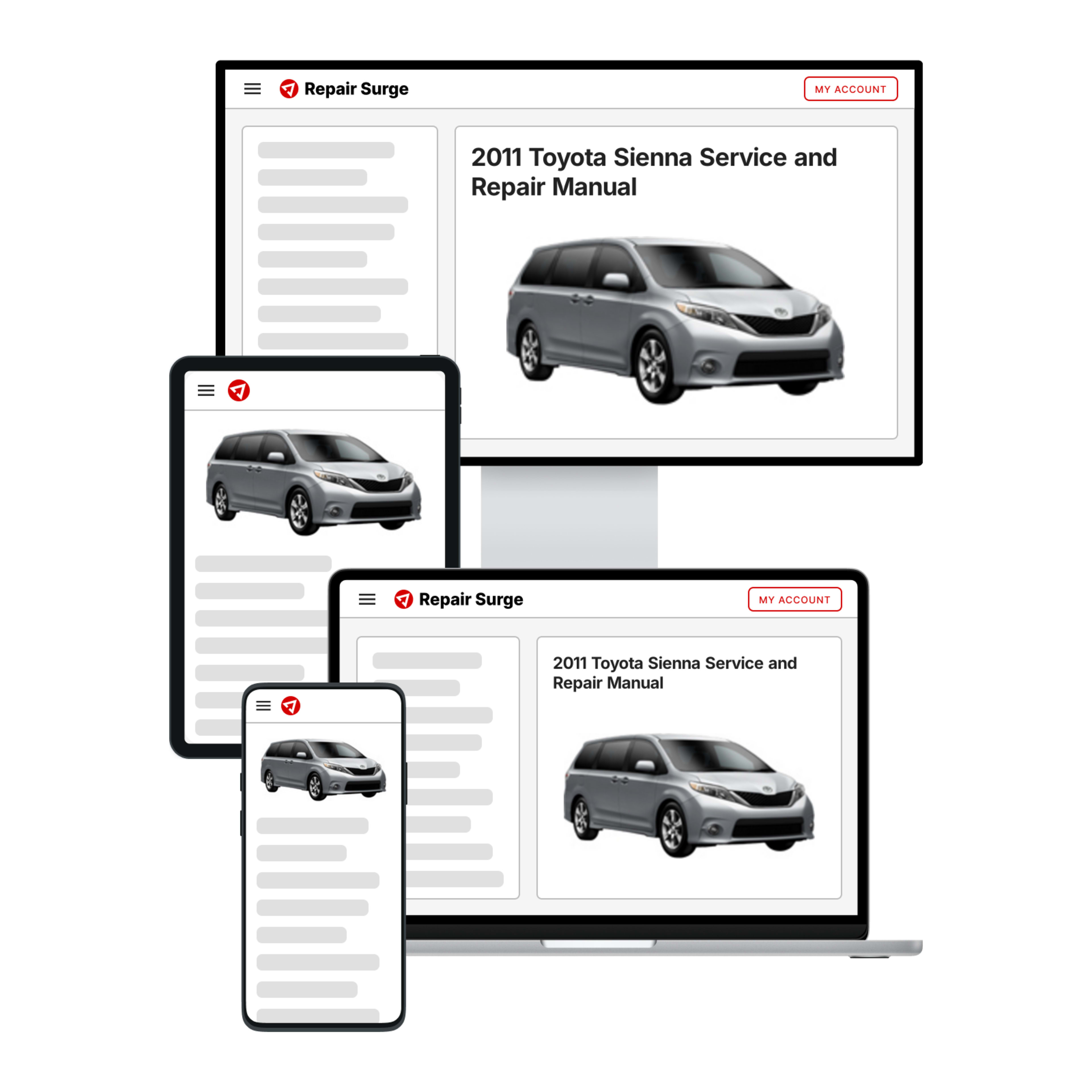 2011 Toyota Sienna service and repair manual hero image