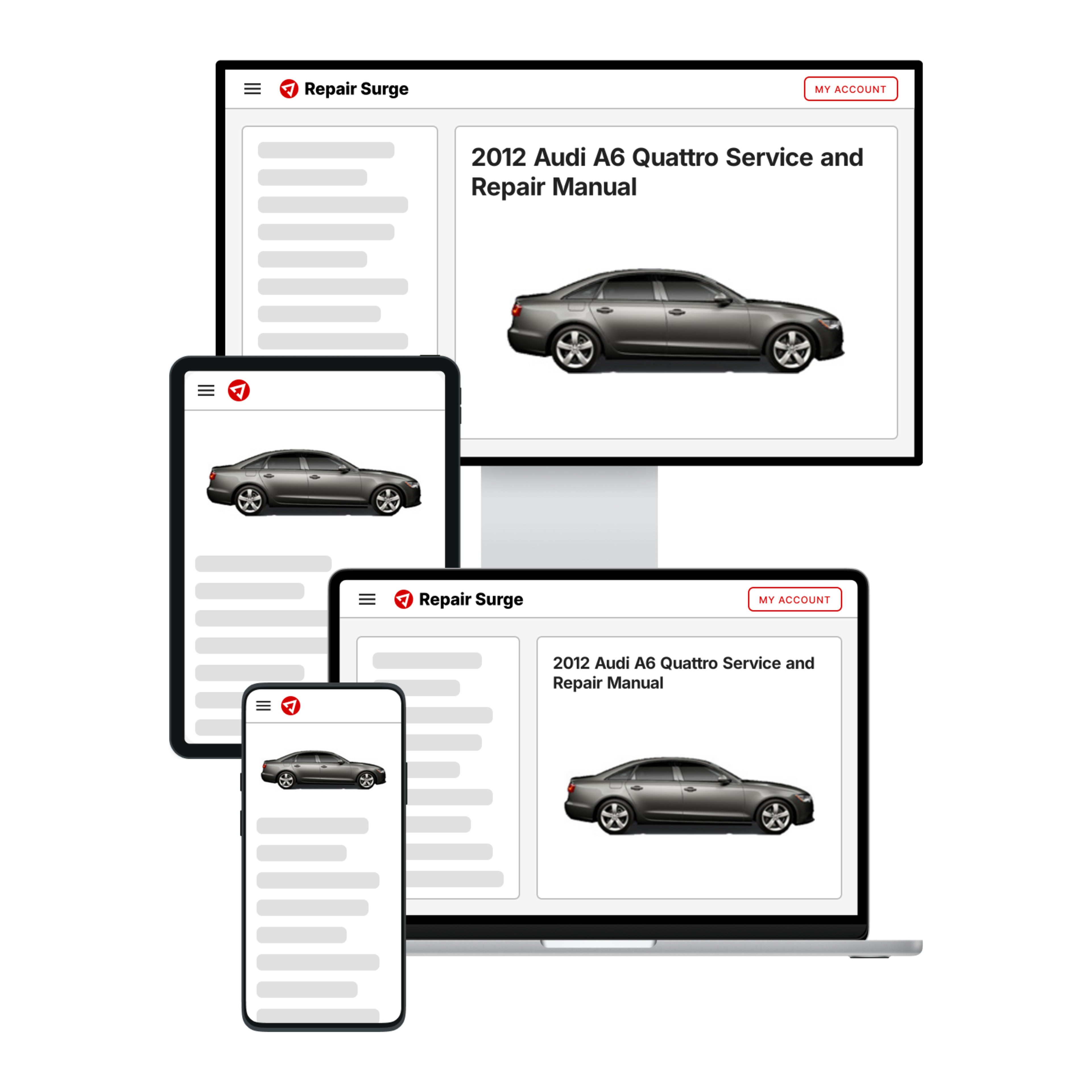 2012 Audi A6 Quattro service and repair manual hero image