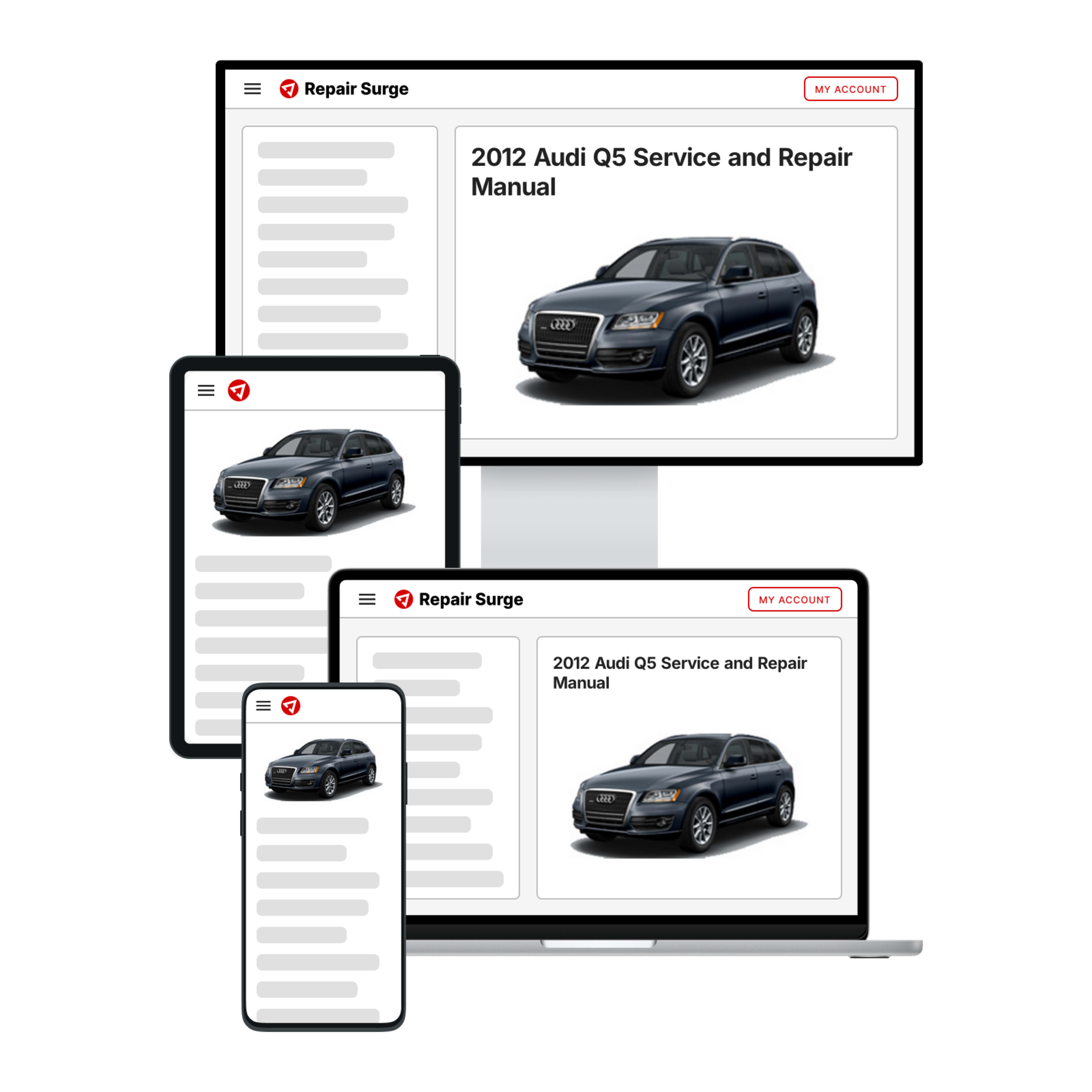 2012 Audi Q5 service and repair manual hero image