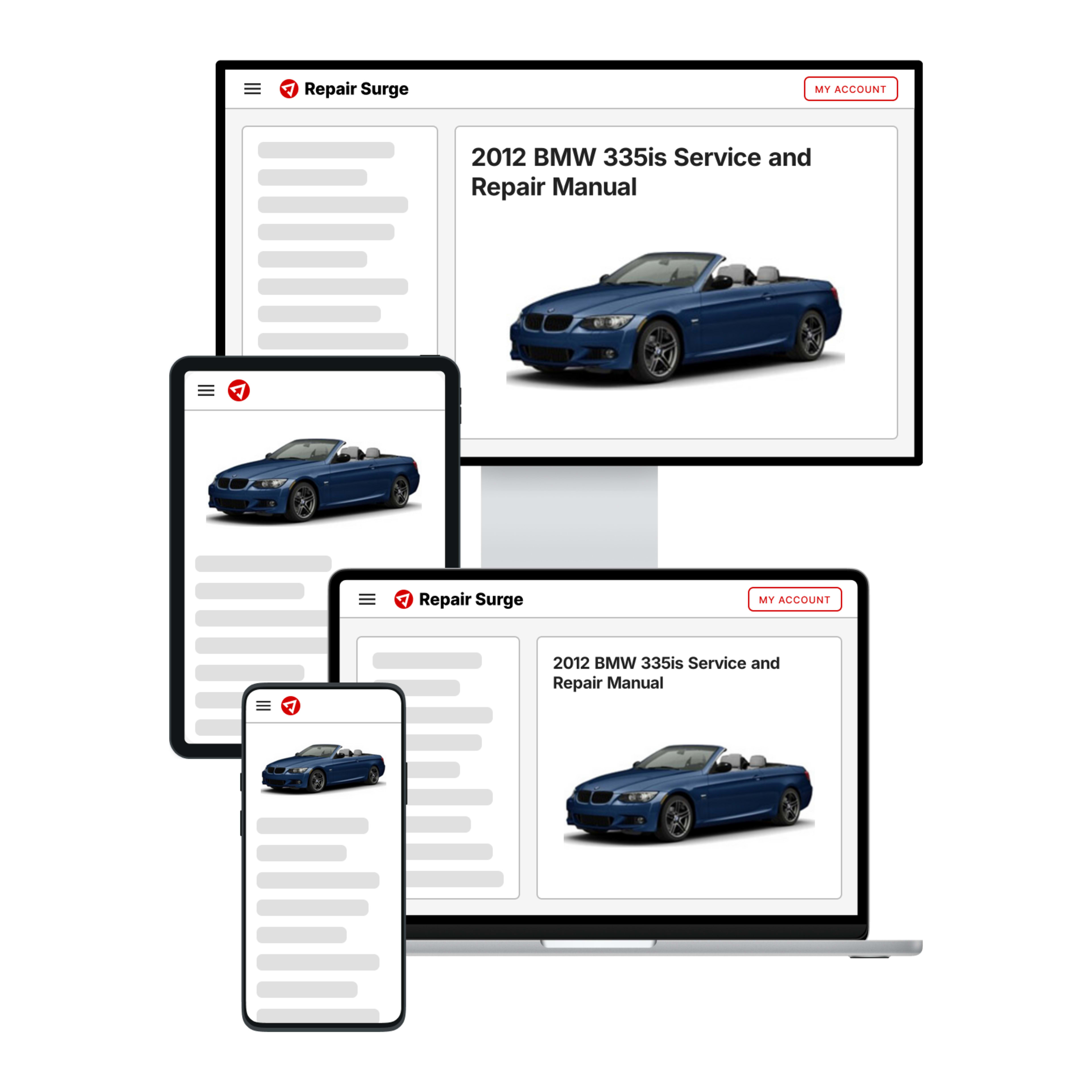 2012 BMW 335is service and repair manual hero image