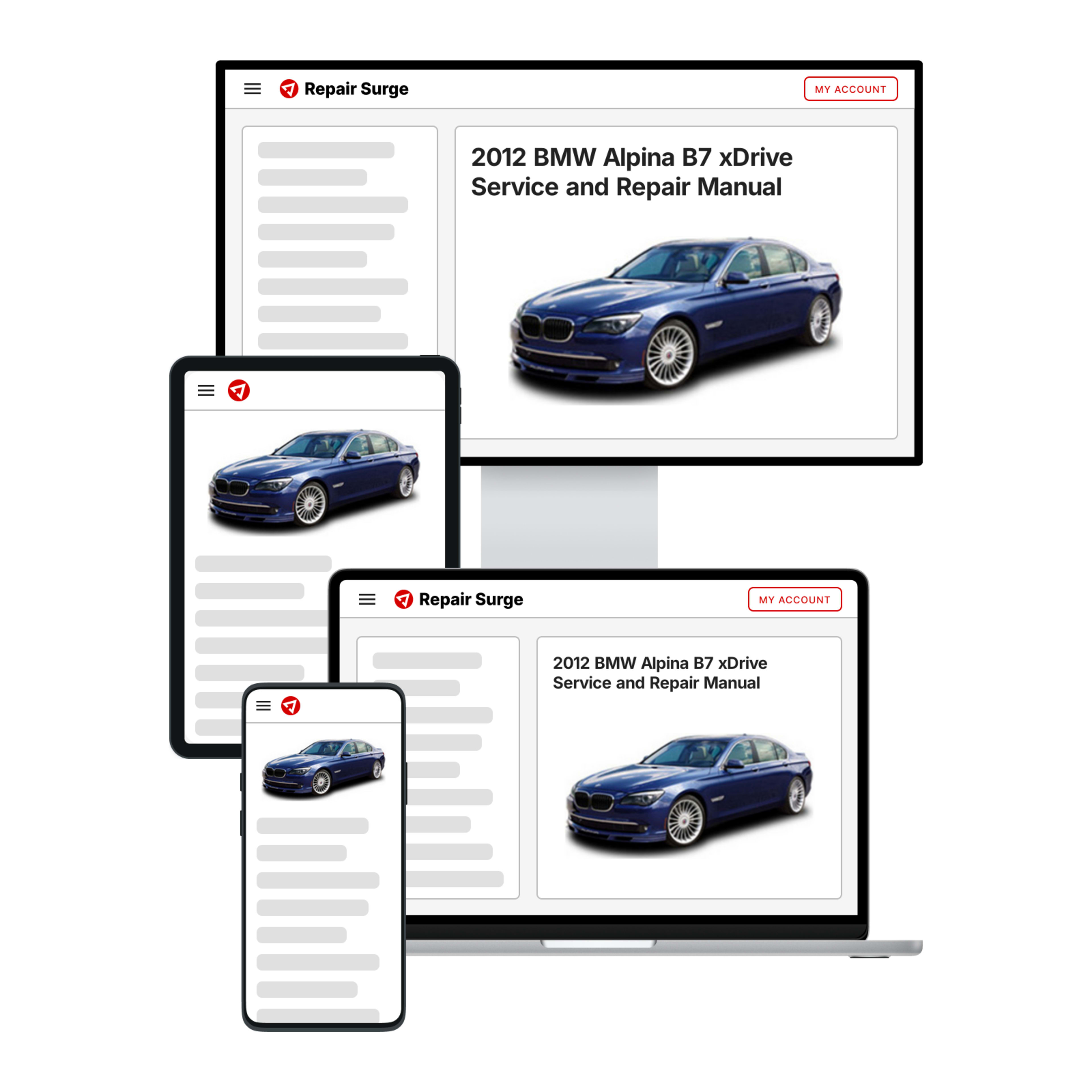 2012 BMW Alpina B7 xDrive service and repair manual hero image