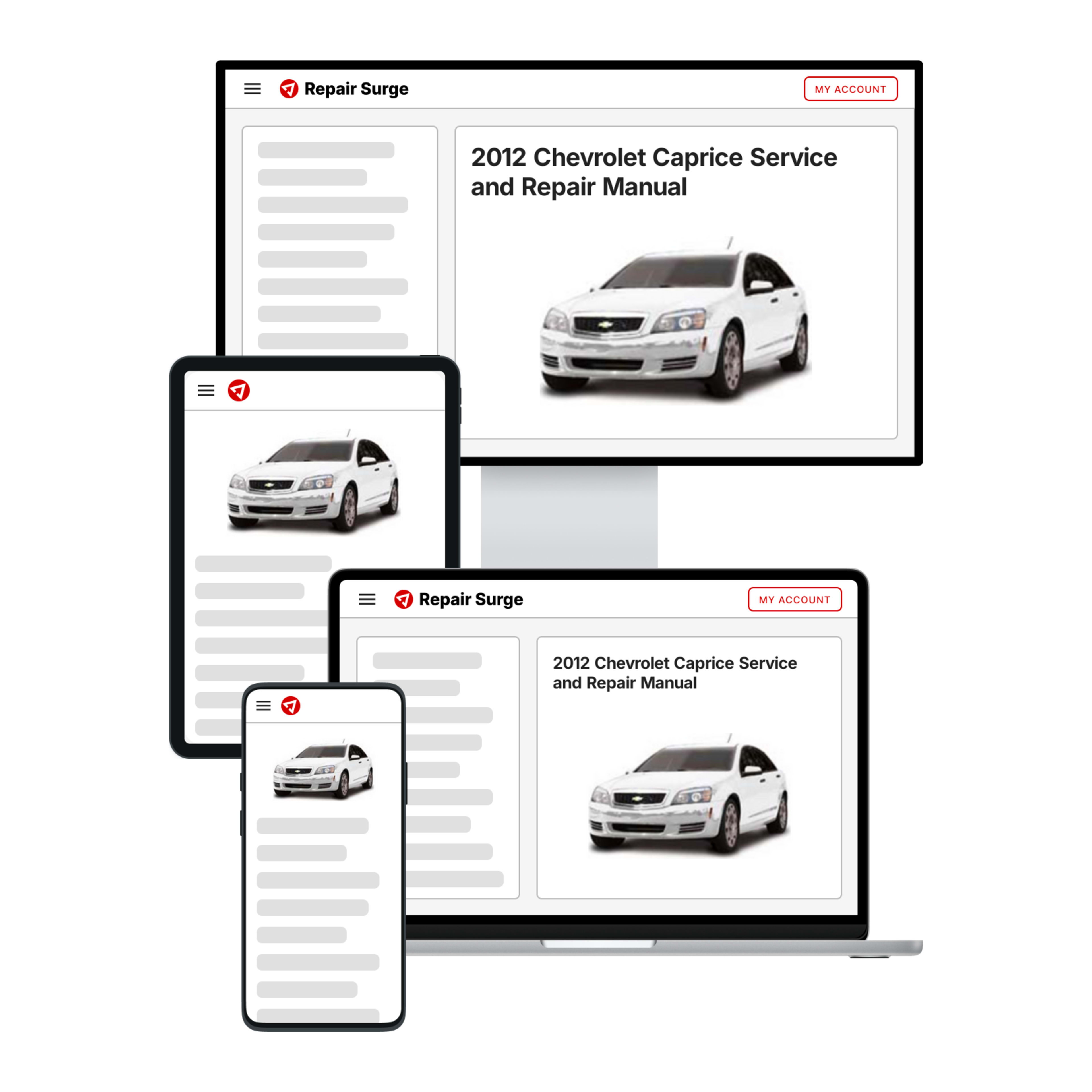 2012 Chevrolet Caprice service and repair manual hero image