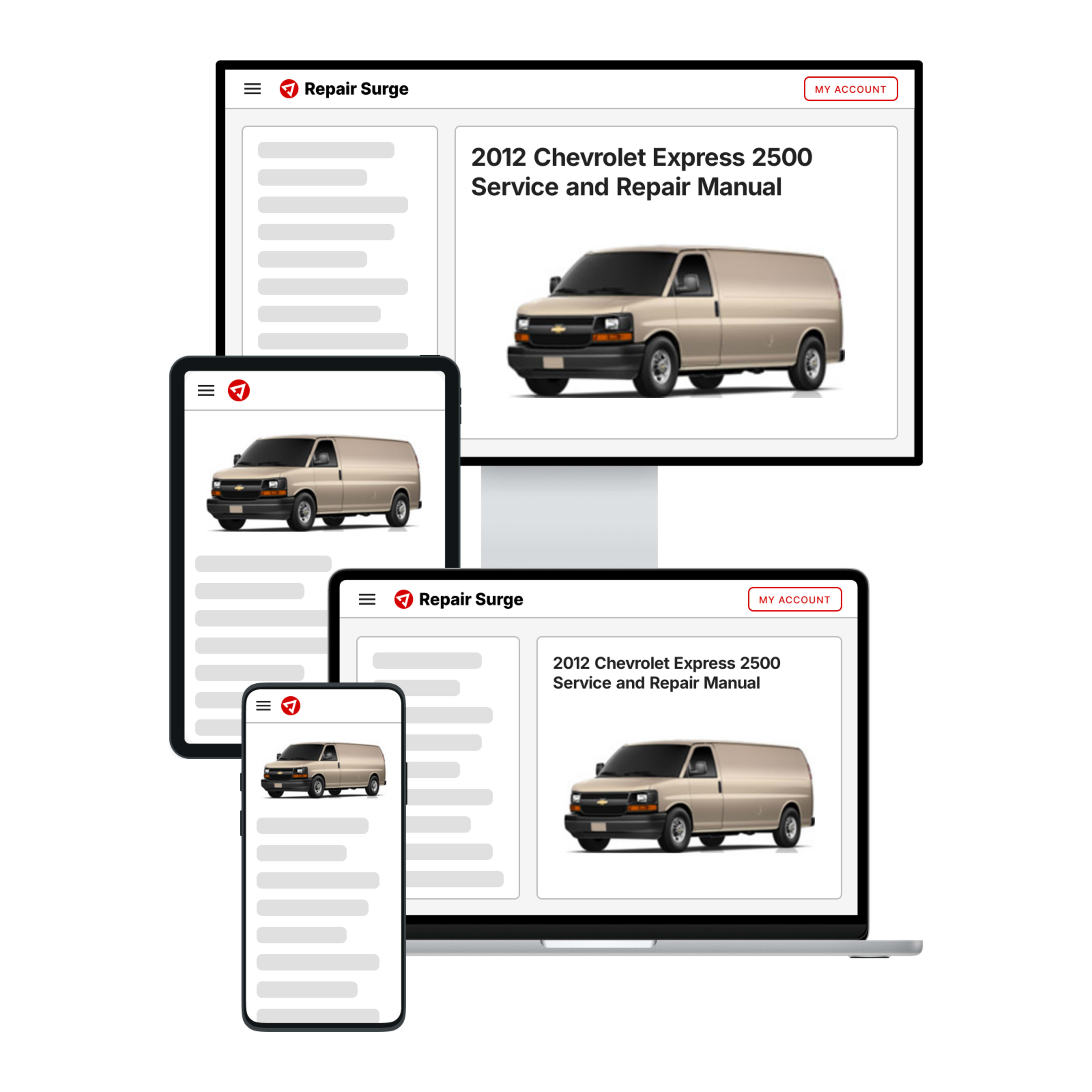 2012 Chevrolet Express 2500 service and repair manual hero image