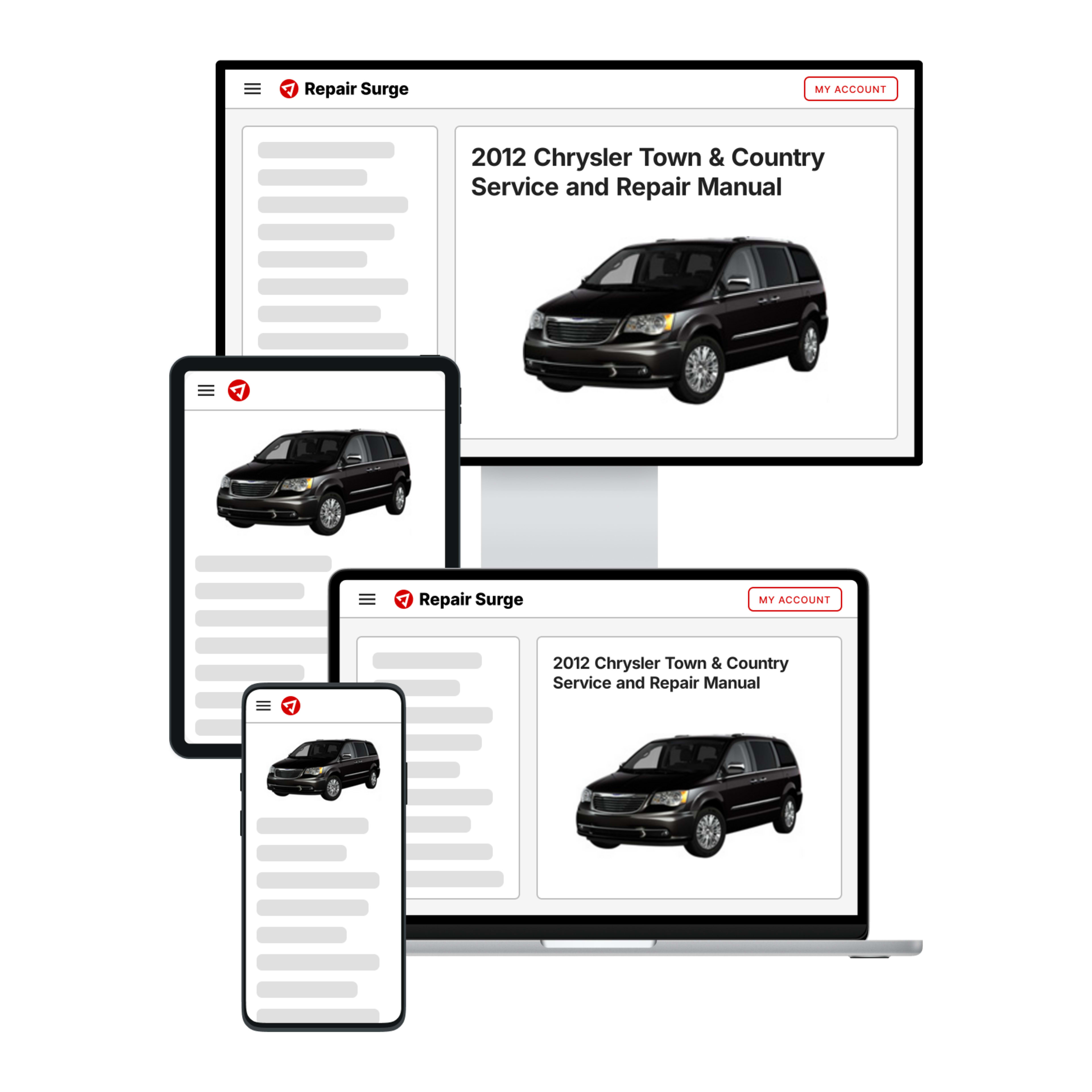 2012 Chrysler Town & Country service and repair manual hero image