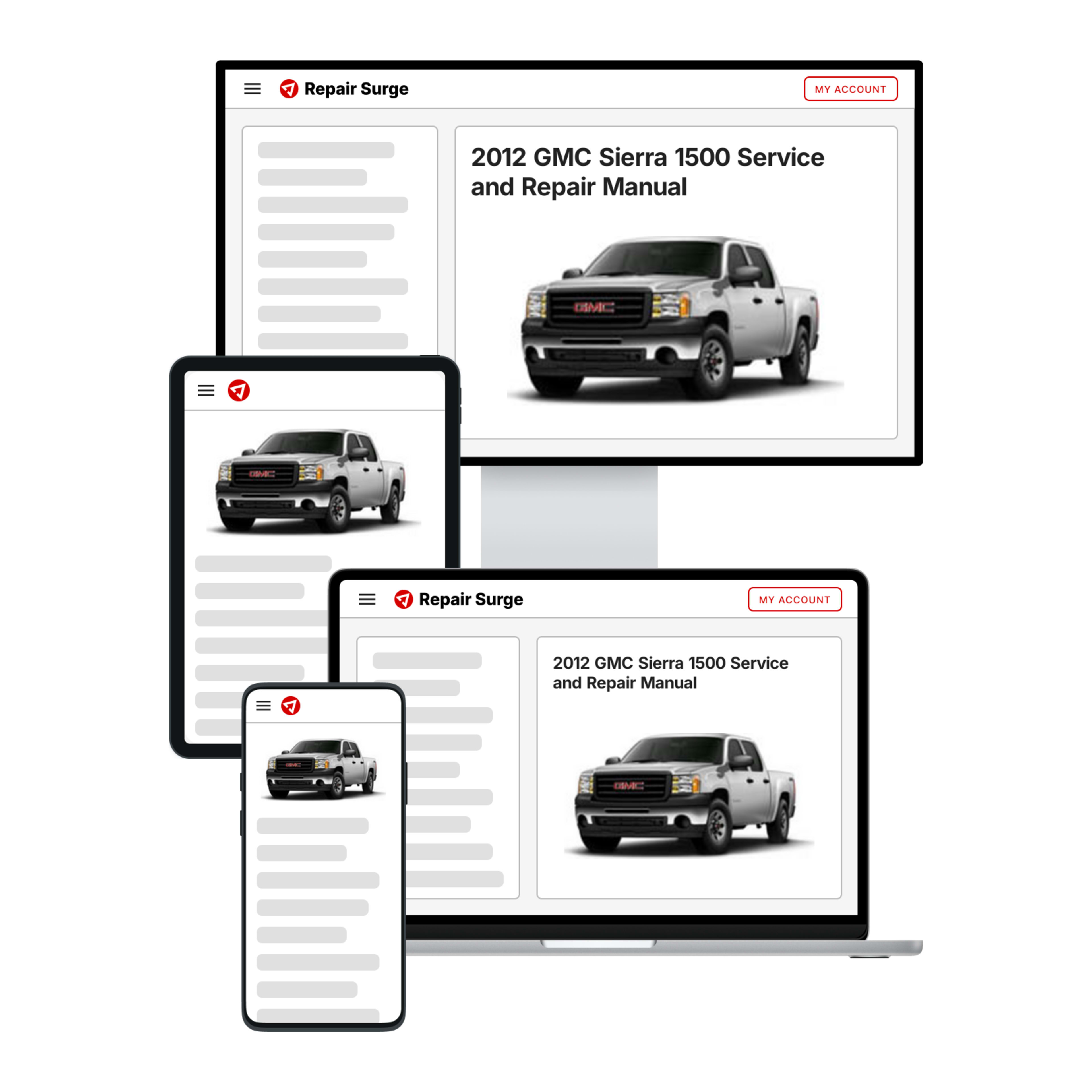 2012 GMC Sierra 1500 service and repair manual hero image