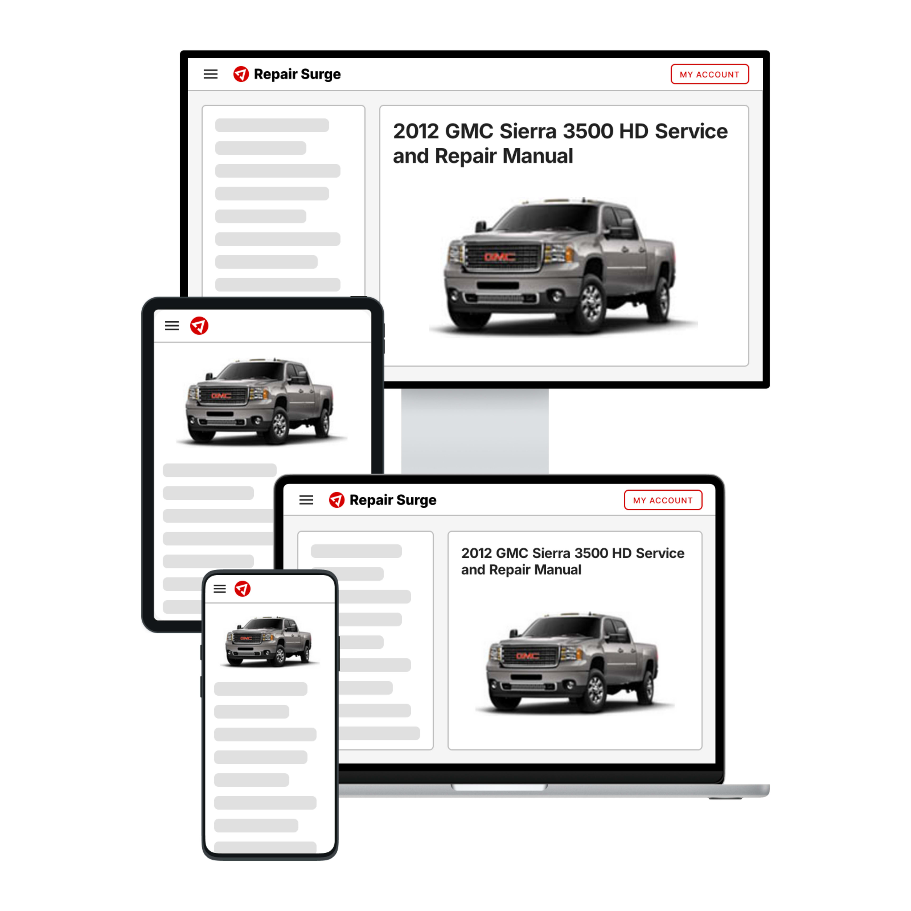 2012 GMC Sierra 3500 HD service and repair manual hero image
