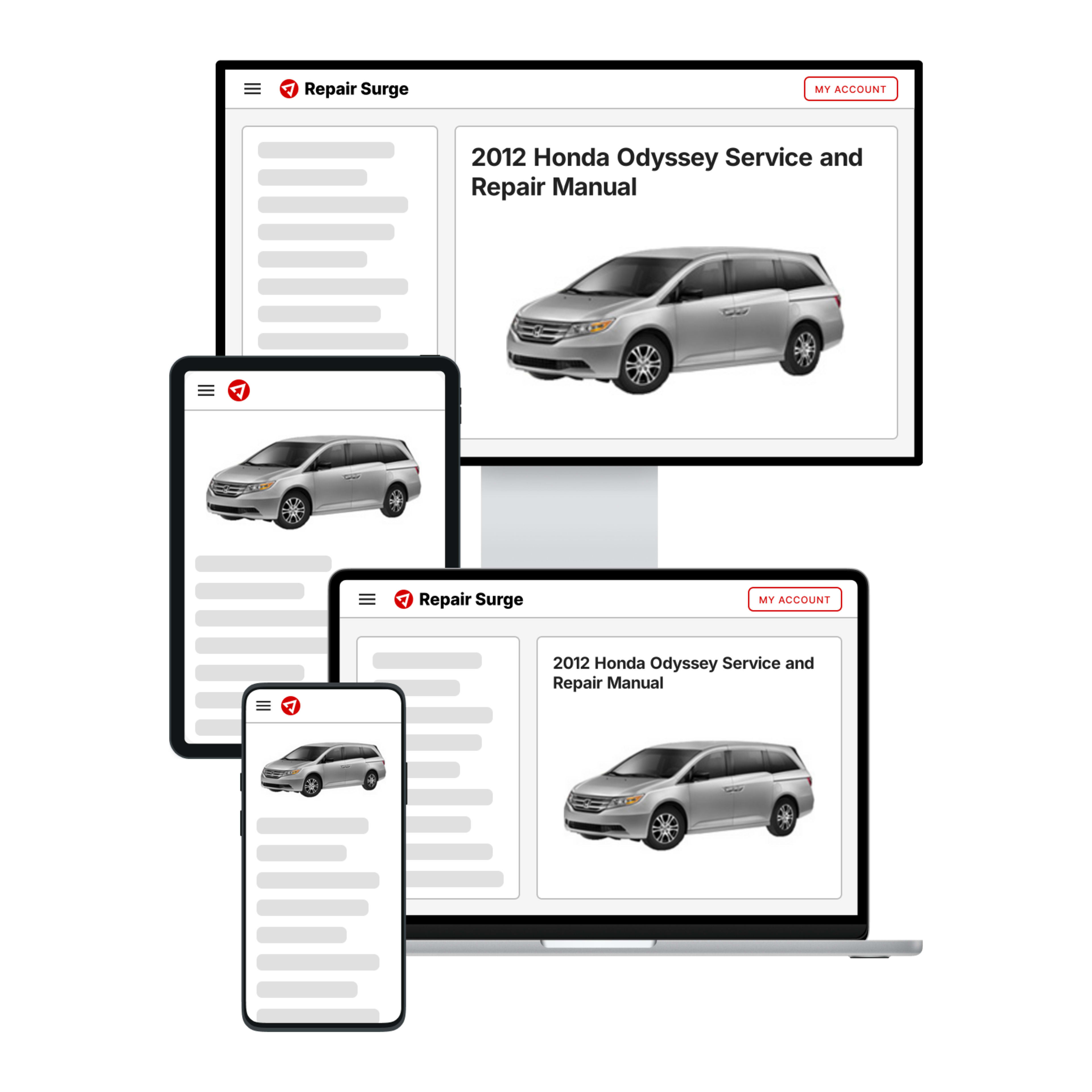 2012 Honda Odyssey service and repair manual hero image
