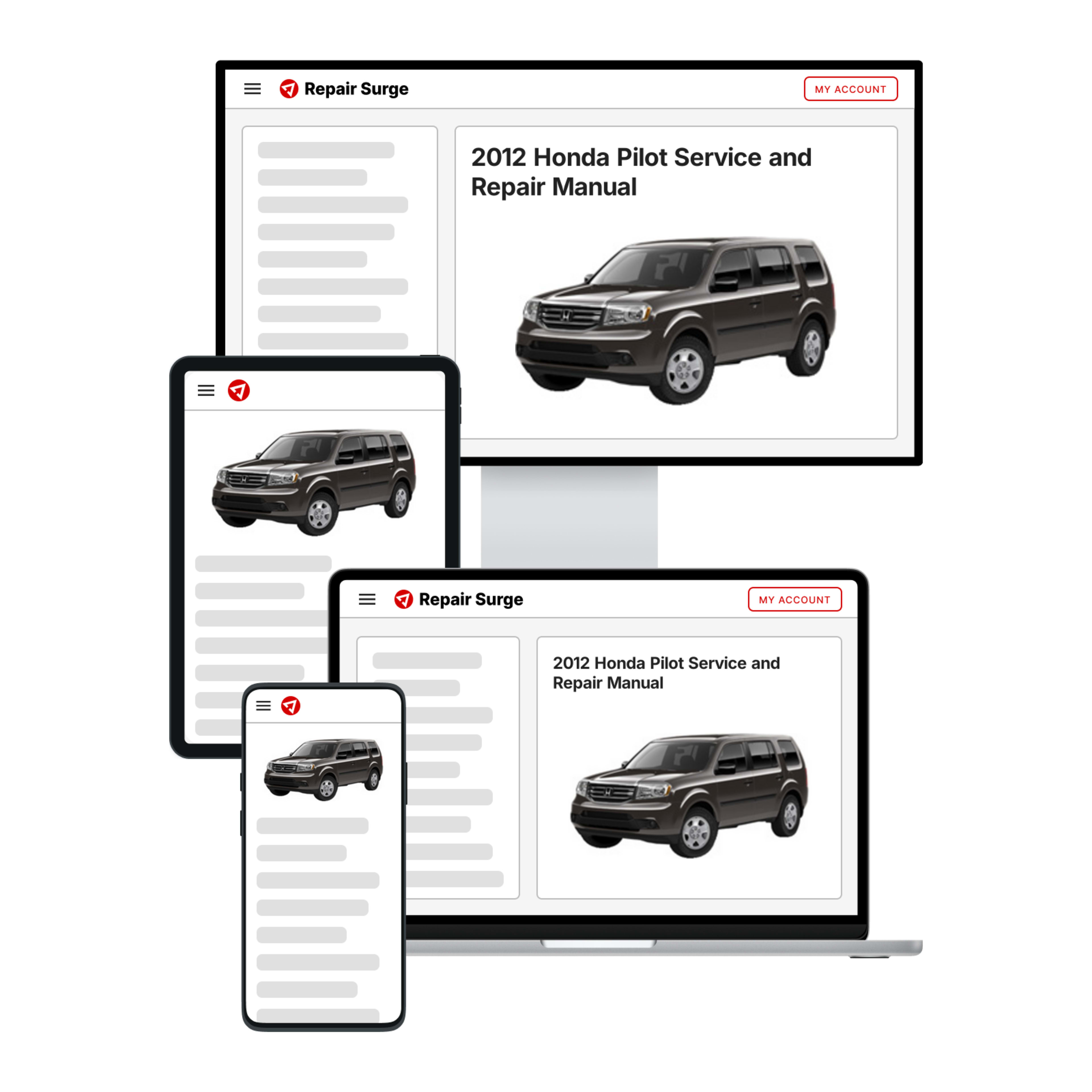 2012 Honda Pilot service and repair manual hero image