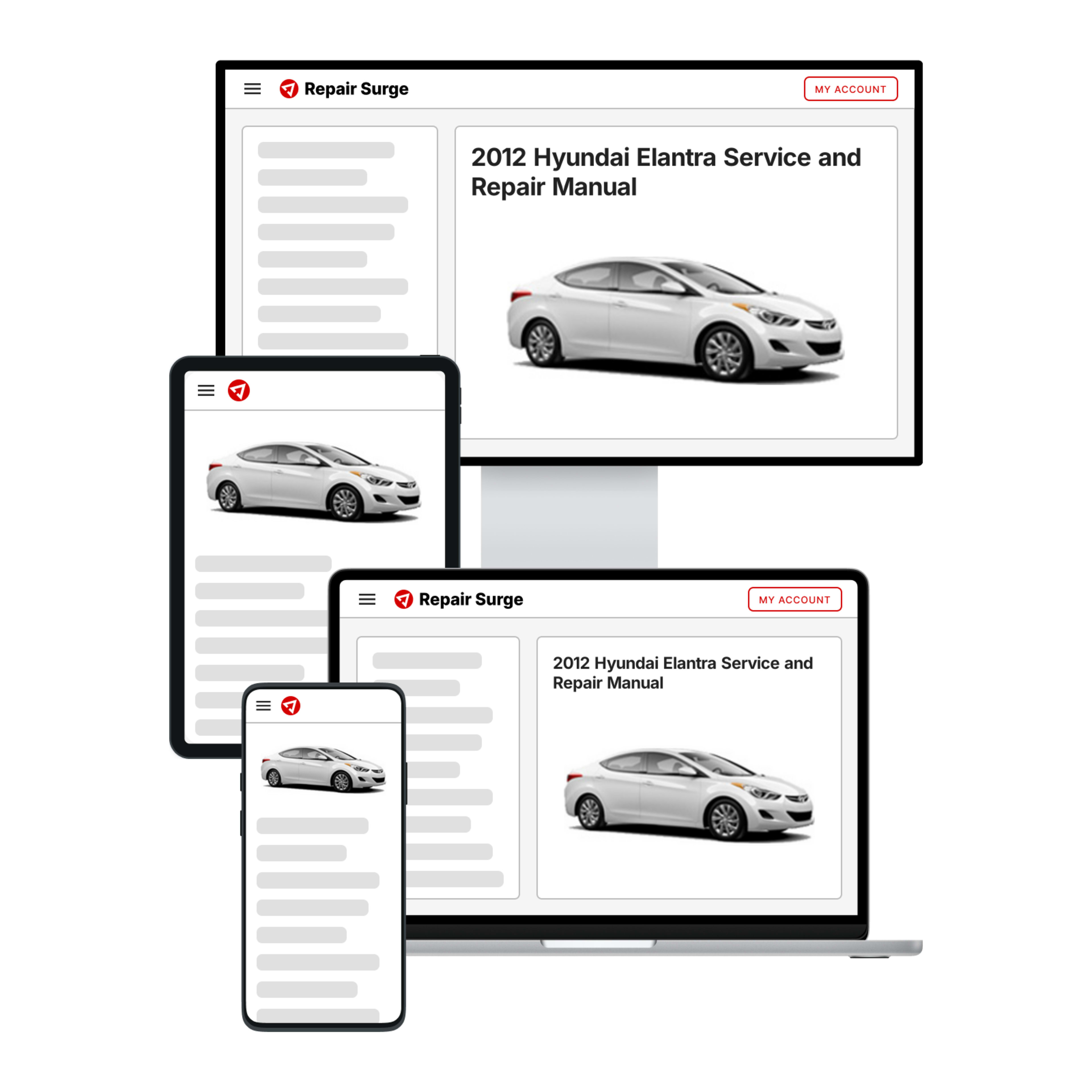 2012 Hyundai Elantra service and repair manual hero image